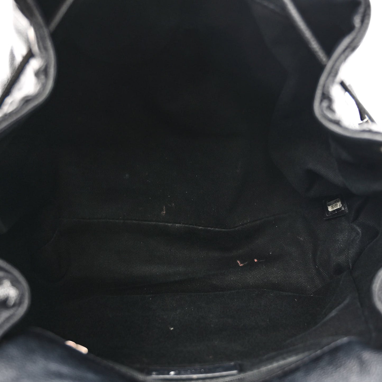 Grained Calfskin Stitched Braided With Style Backpack Black