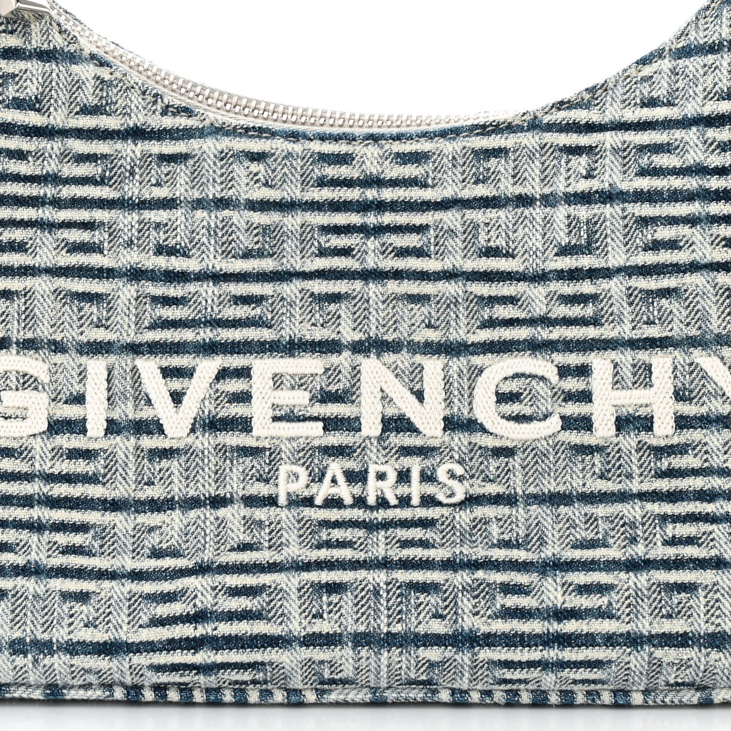 Denim 4G Logo Small Moon Cut Out Shoulder Bag Light Blue