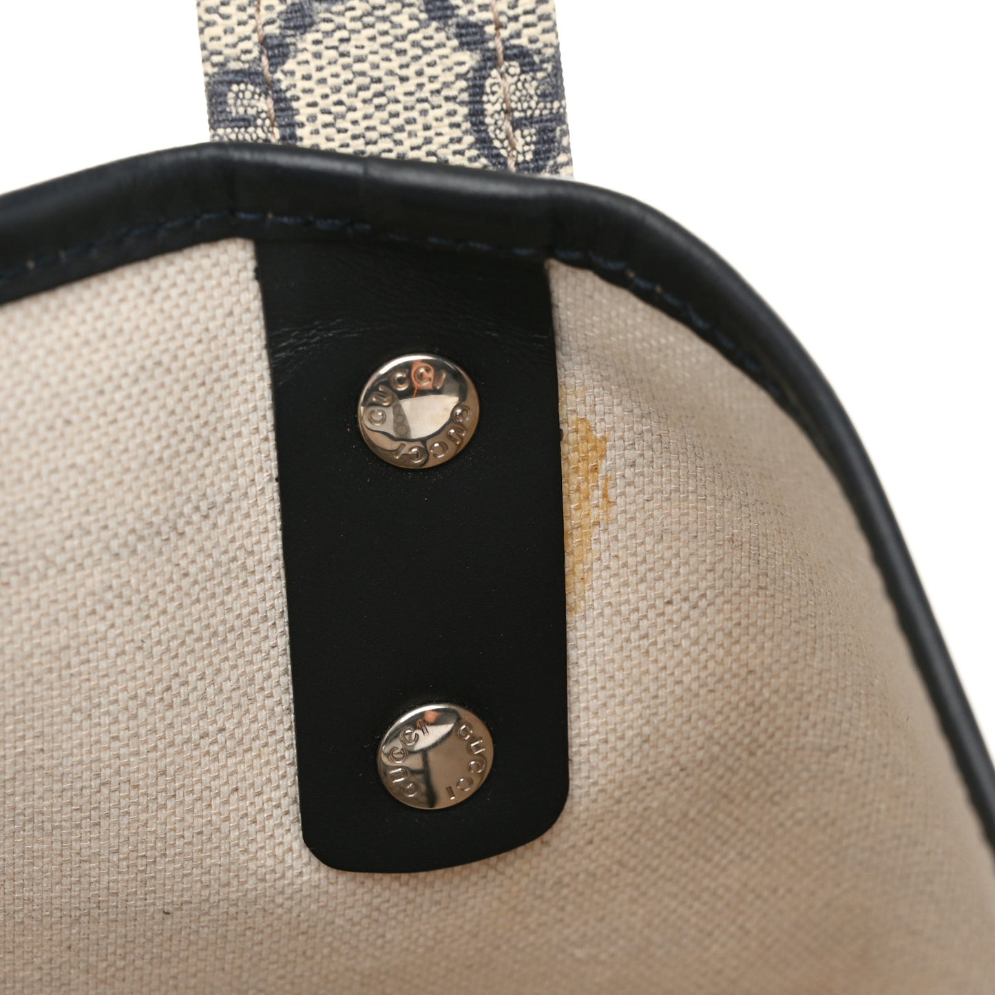 GG Plus Monogram Medium Signature Web Loop Tote Navy