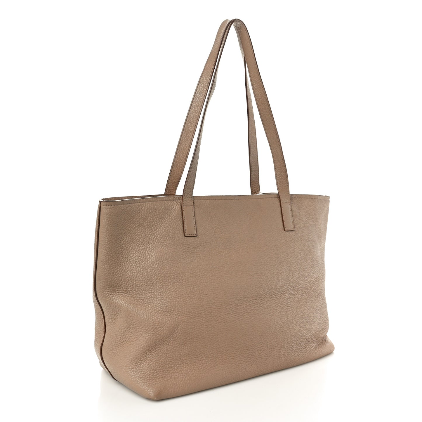 Vitello Daino Pocket Shopping Tote Cammeo