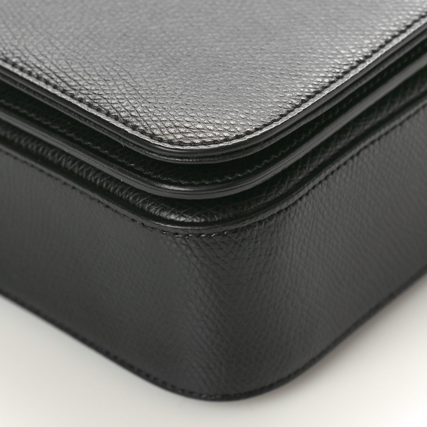 Textured Calfskin Medium Classic Monogram Universite Bag Black