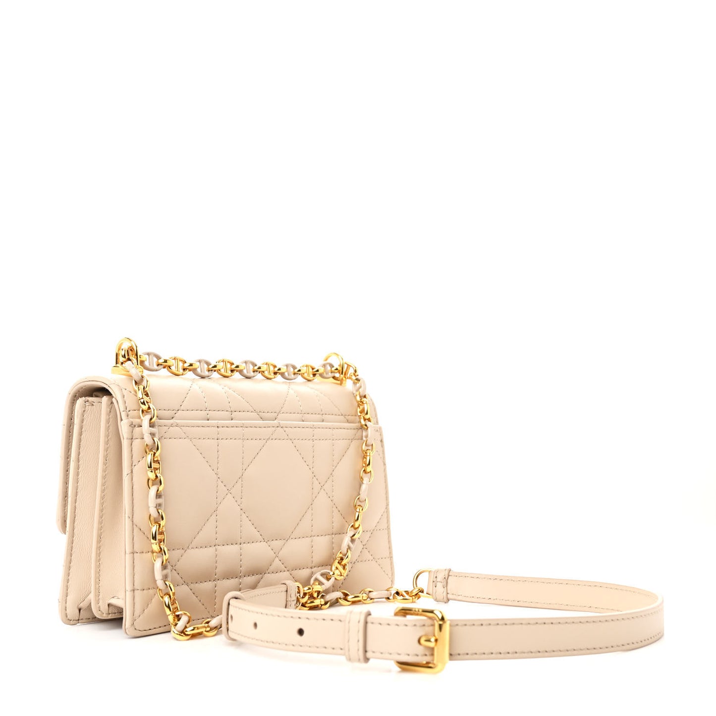 Lambskin Macrocannage Mini Miss Caro Bag Caramel Beige