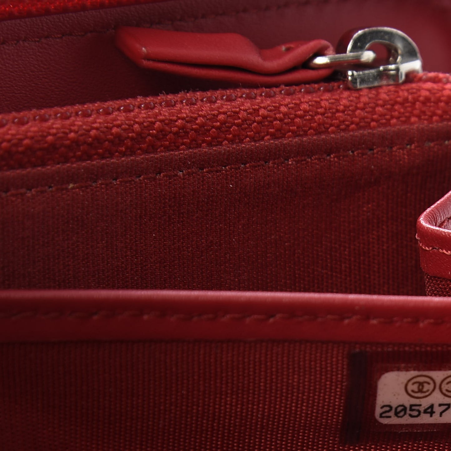 Patent Quilted Boy Zip Around Wallet Red