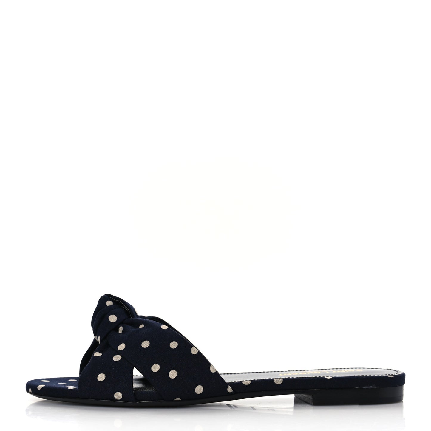 Canvas Polka Dot Bianca Slide Sandals 36 Blue