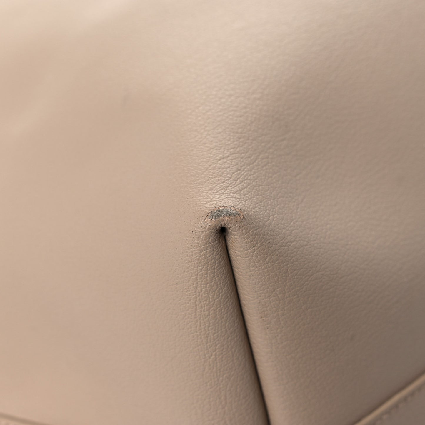 Calfskin Large Shopping Tote Dark Beige