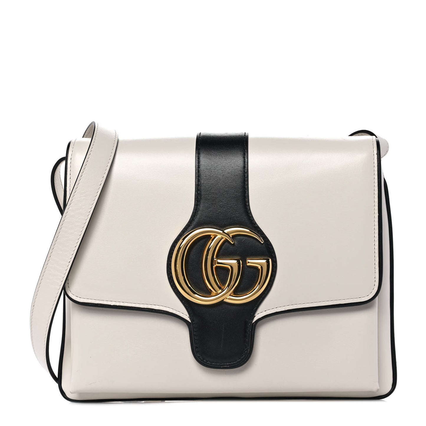 Calfskin Medium Arli Flap Shoulder Bag White