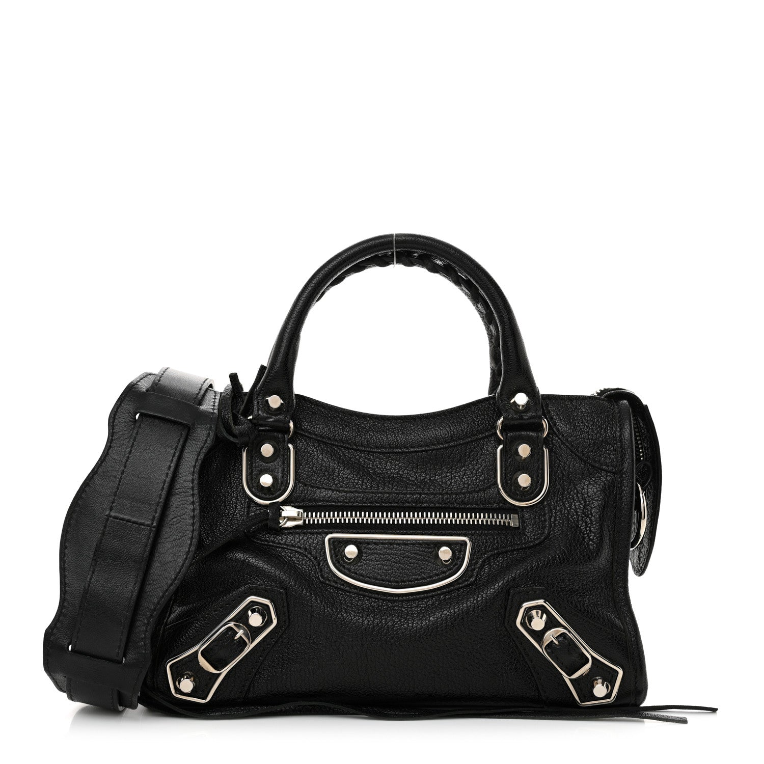 Balenciaga Chevre Silver Metallic Edge Hardware Mini City Black 1 of 11