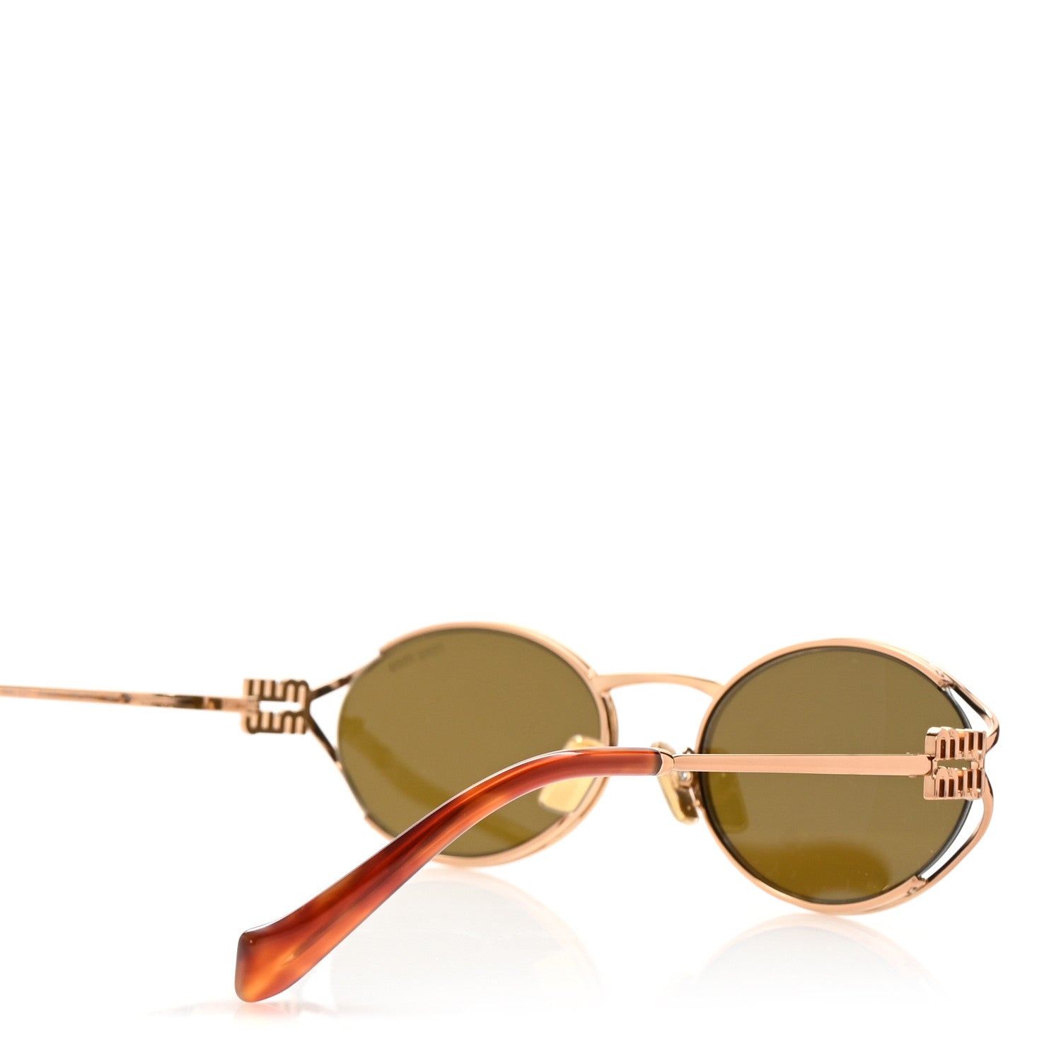 Miu Miu Metal Oval Sunglasses SMU52Y Tortoise 4 of 8