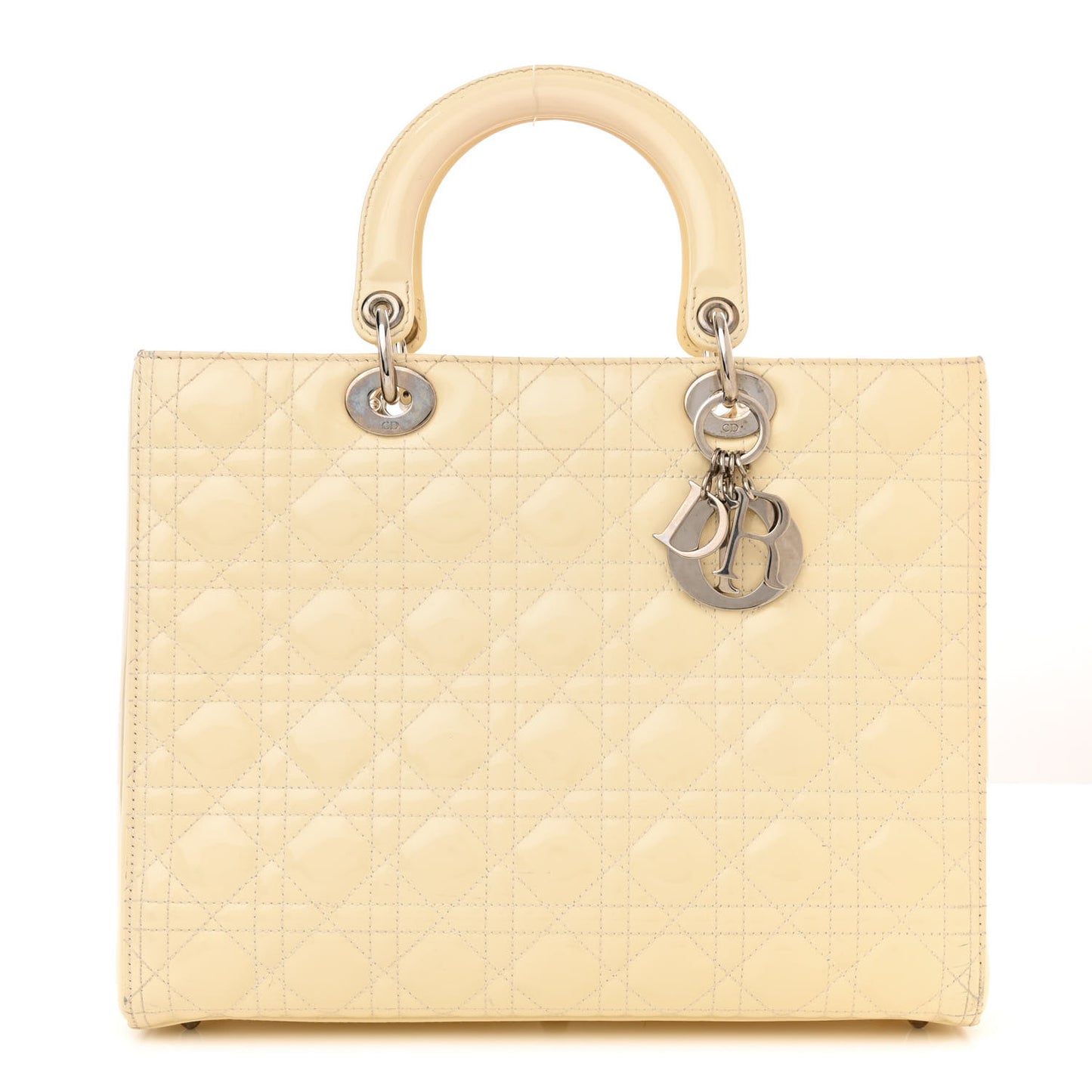 Patent Cannage Large Lady Dior White
