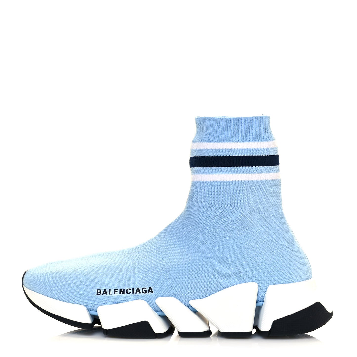 Technical 3D Recycled Knit Striped Womens Speed 2.0 Sneakers 39 Airy Blue Navy Fluorescent Yellow