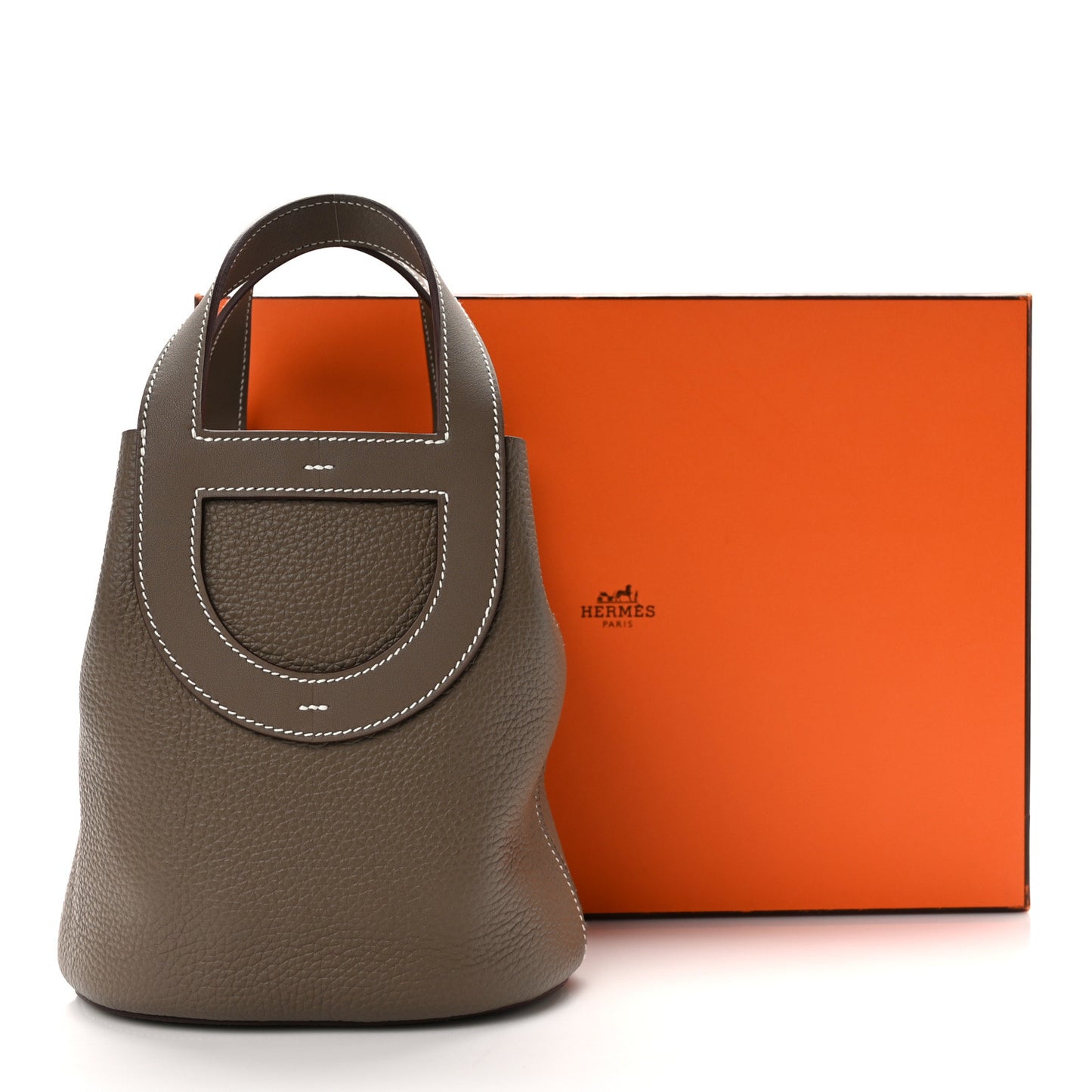 Taurillon Clemence Swift In-The-Loop 18 Bag Etoupe