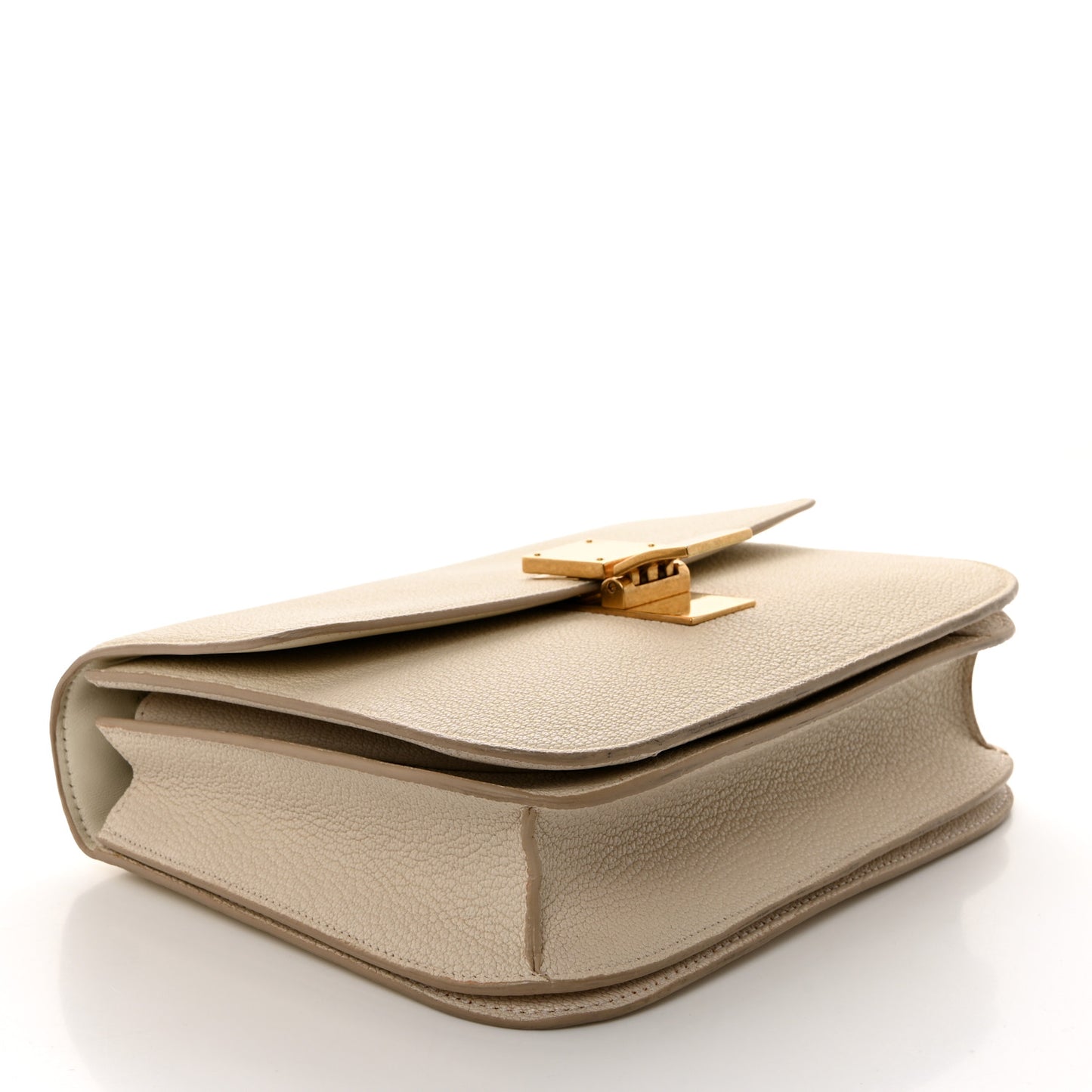 Liege Calfskin Medium Classic Box Flap Bag White