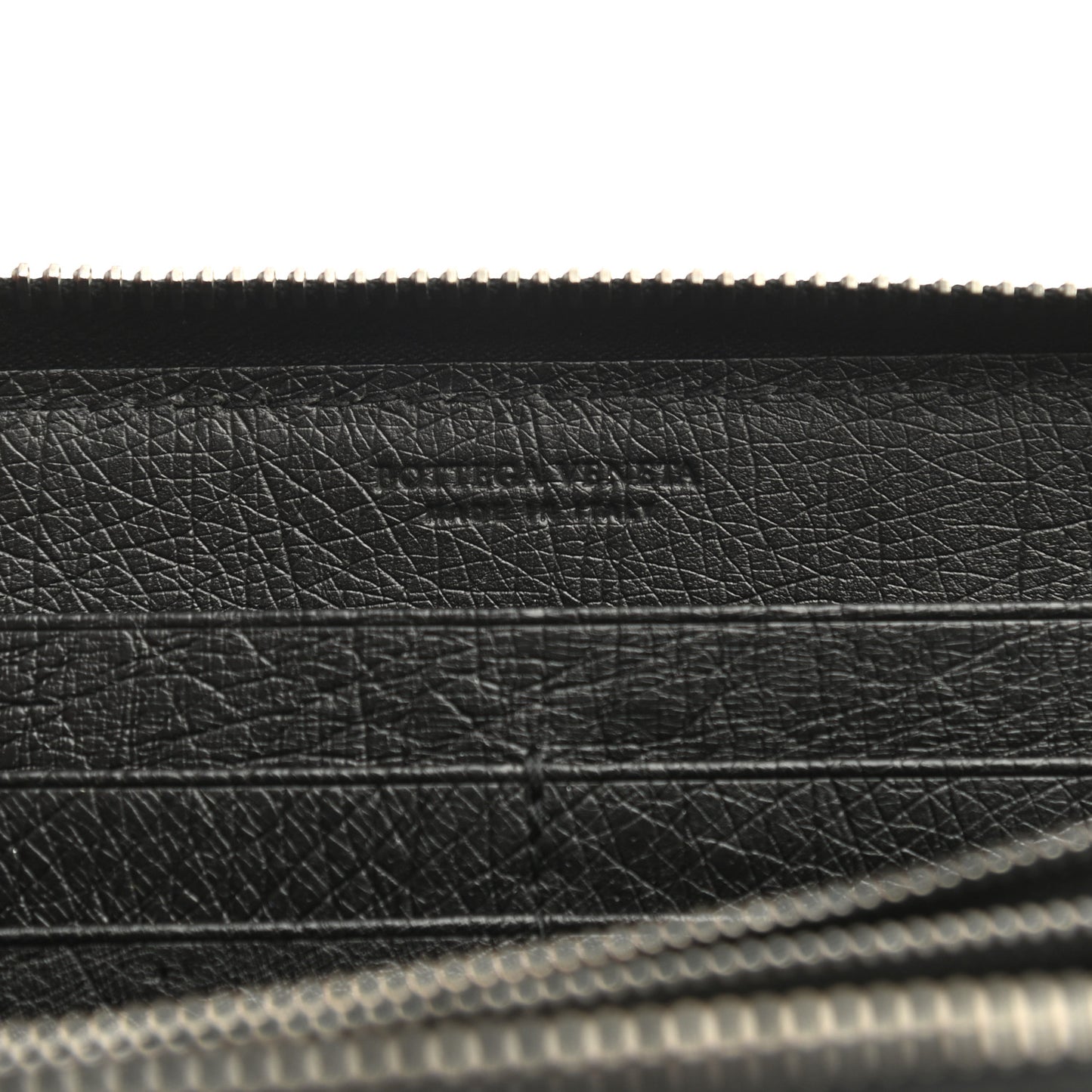 Ostrich Zip Around Wallet Black