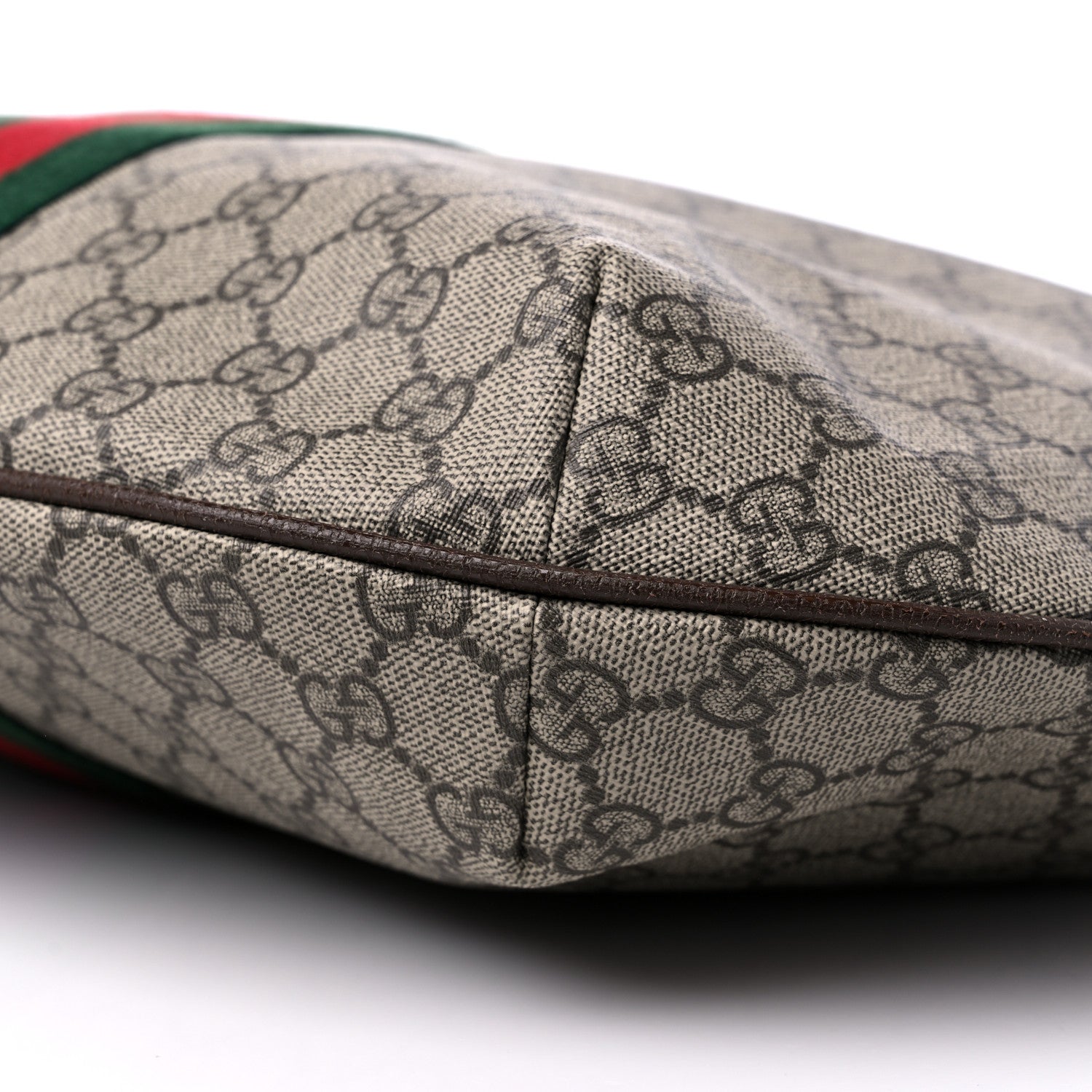 Gucci GG Supreme Monogram Web Ophidia Half Moon Hobo Brown 9 of 10