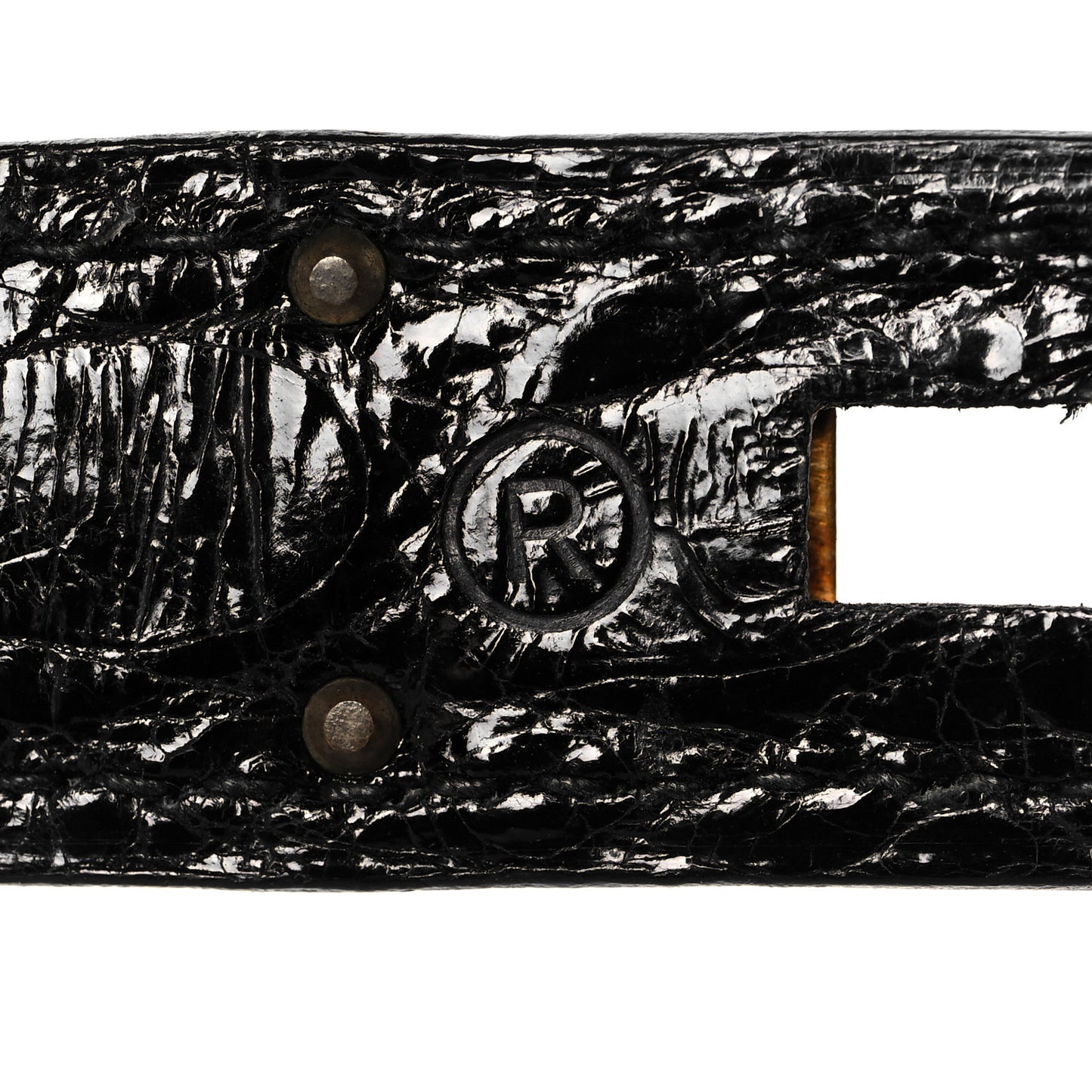 Shiny Alligator Kelly Sellier 28 Black