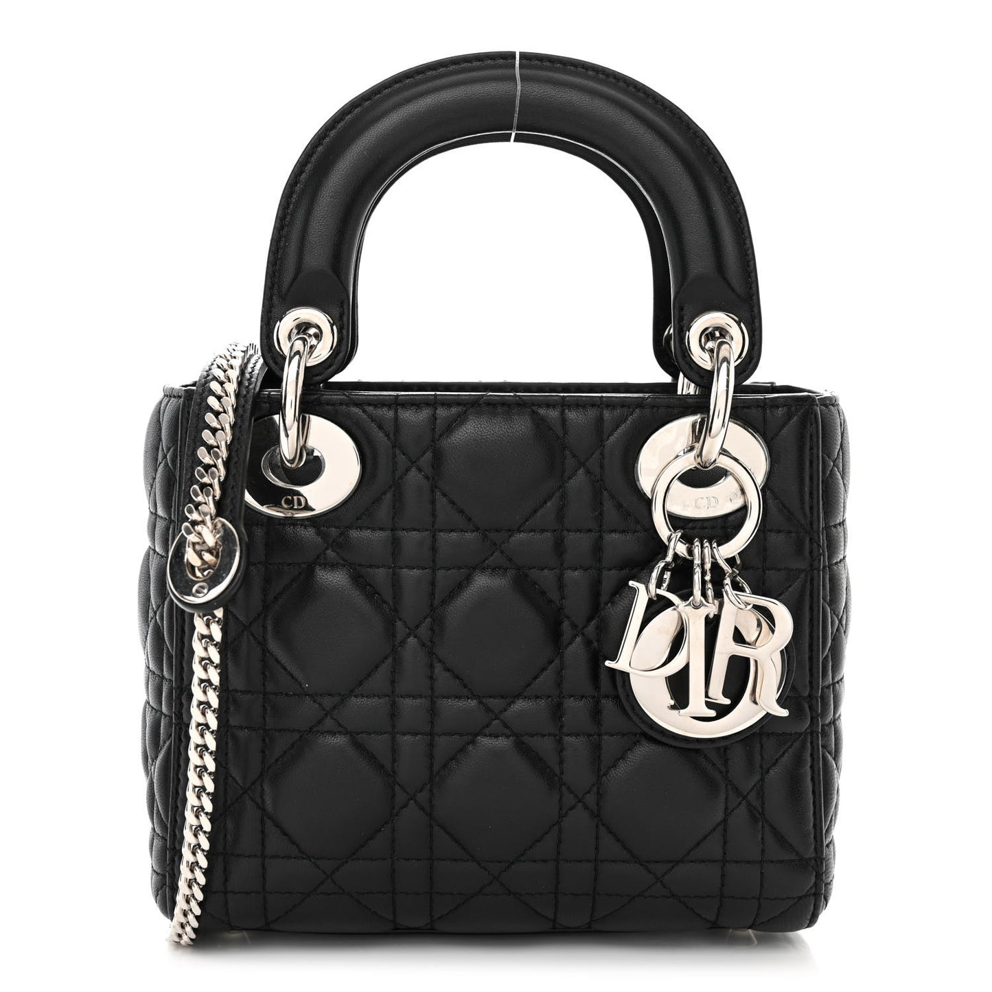 Lambskin Cannage Mini Lady Dior Black