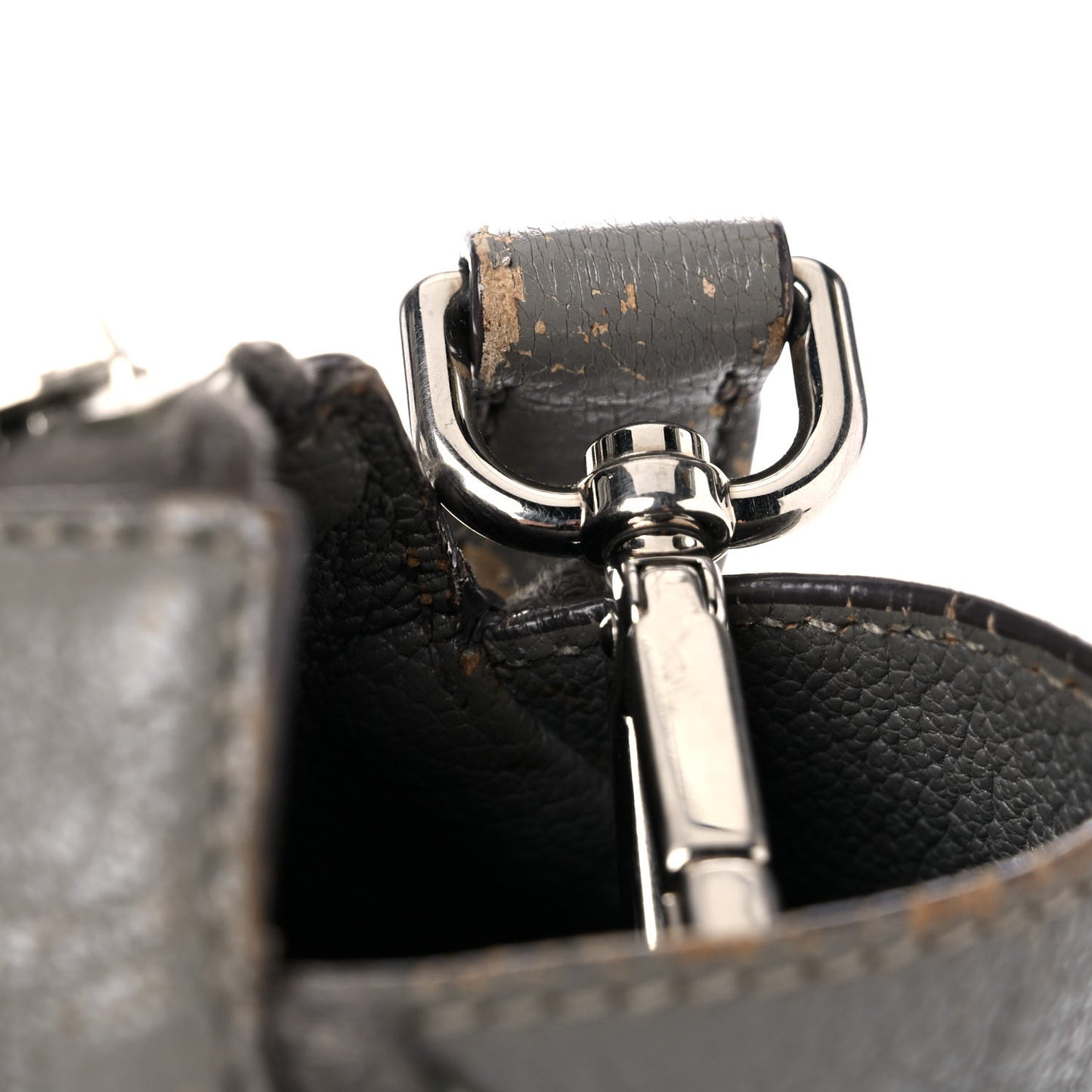 Goatskin Madras Zip Tote Pomice