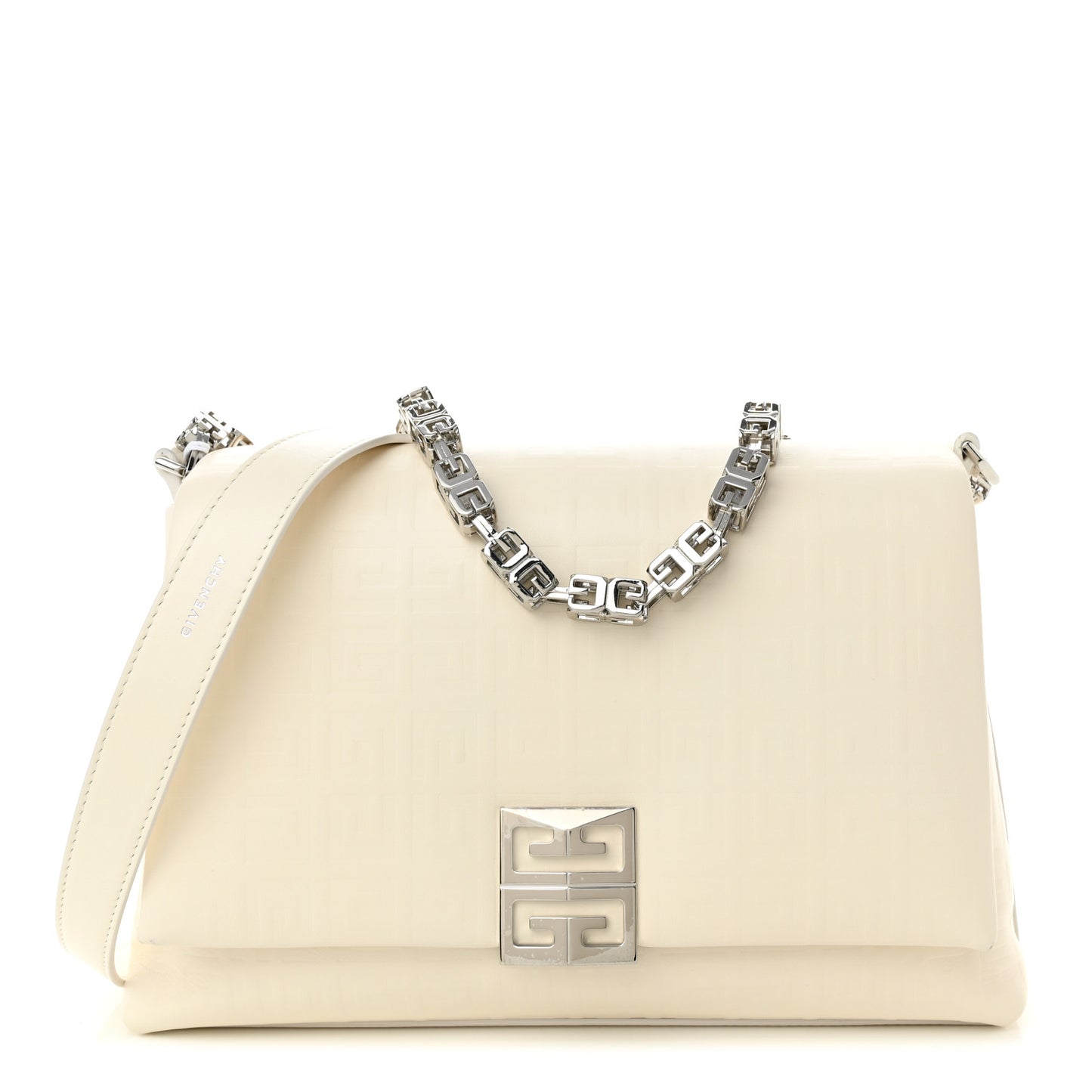 Soft Calfskin 4G Embossed Medium Shoulder Bag Ivory