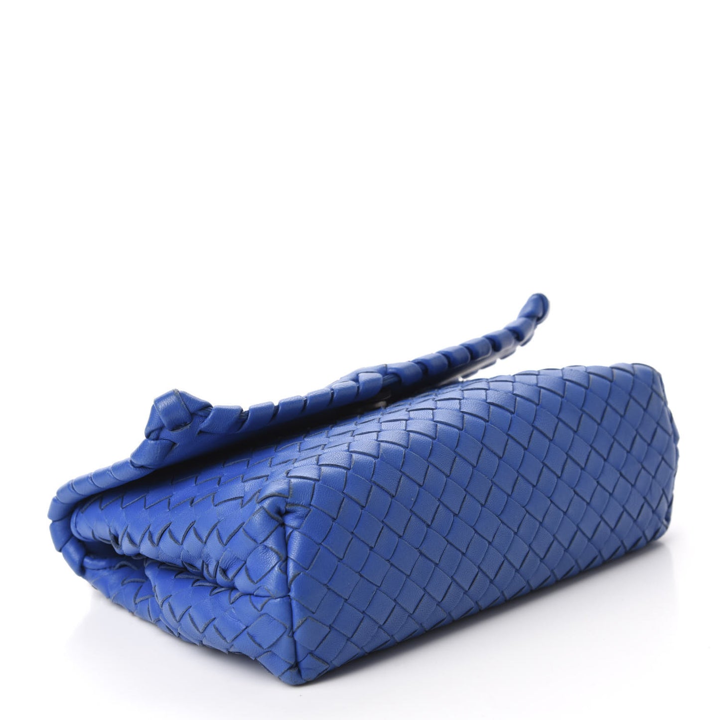 Nappa Intrecciato Baby Olimpia Shoulder Bag Signal Blue