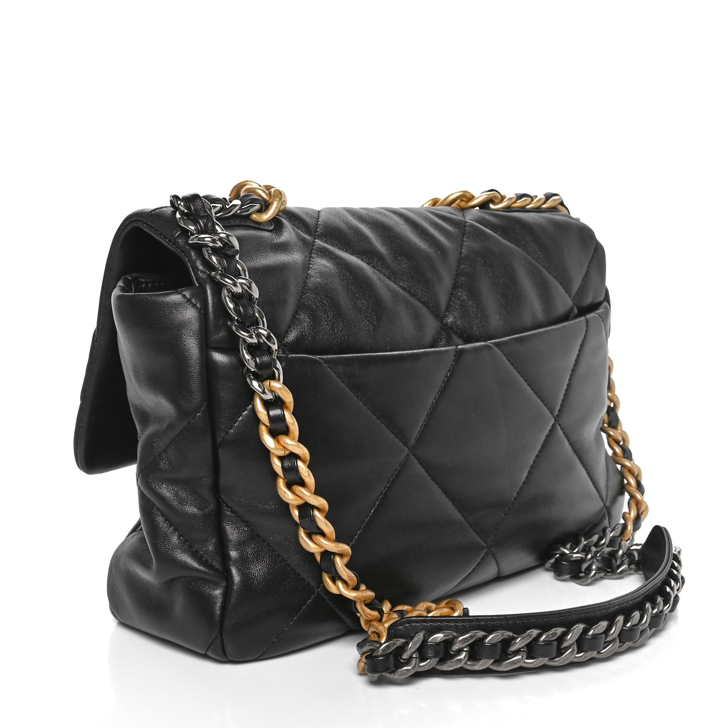 Chanel Lambskin Quilted Large Chanel 19 Flap Black 2 of 10