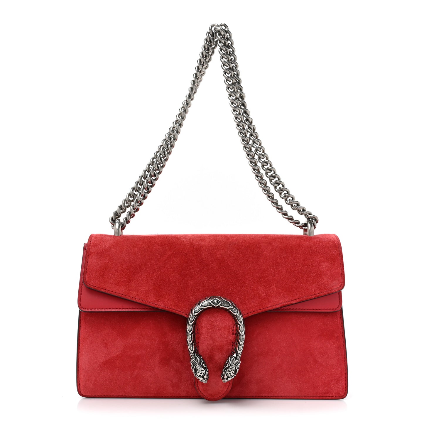 Suede Vitello Velvet Small Dionysus Shoulder Bag Vulcanic Red