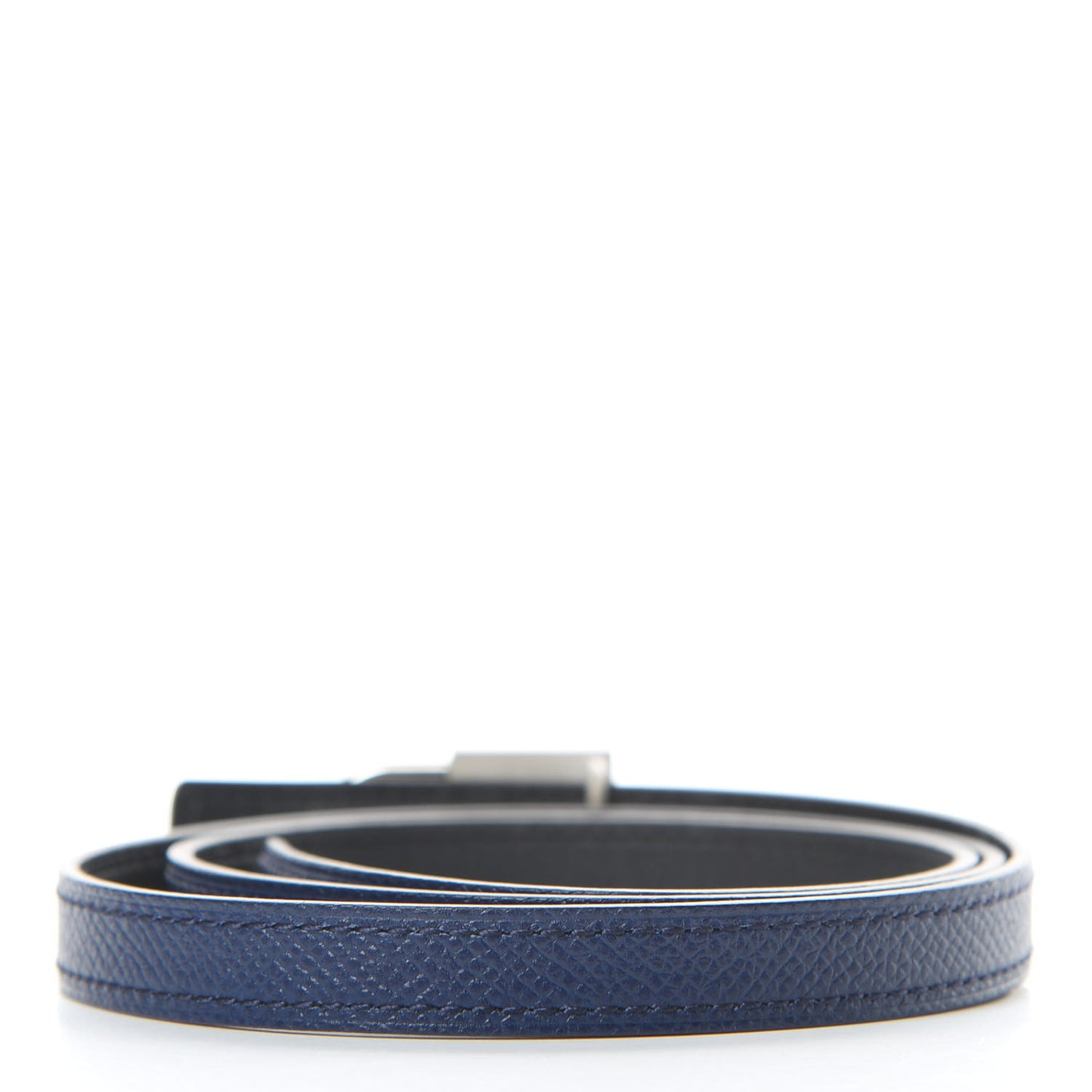 Epsom Swift 13mm Romance Belt 75 Bleu Saphir Black