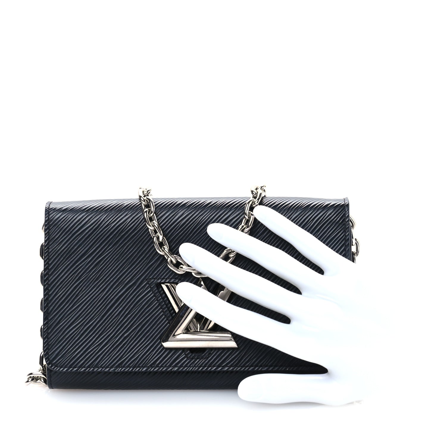 Epi Twist Chain Wallet Black