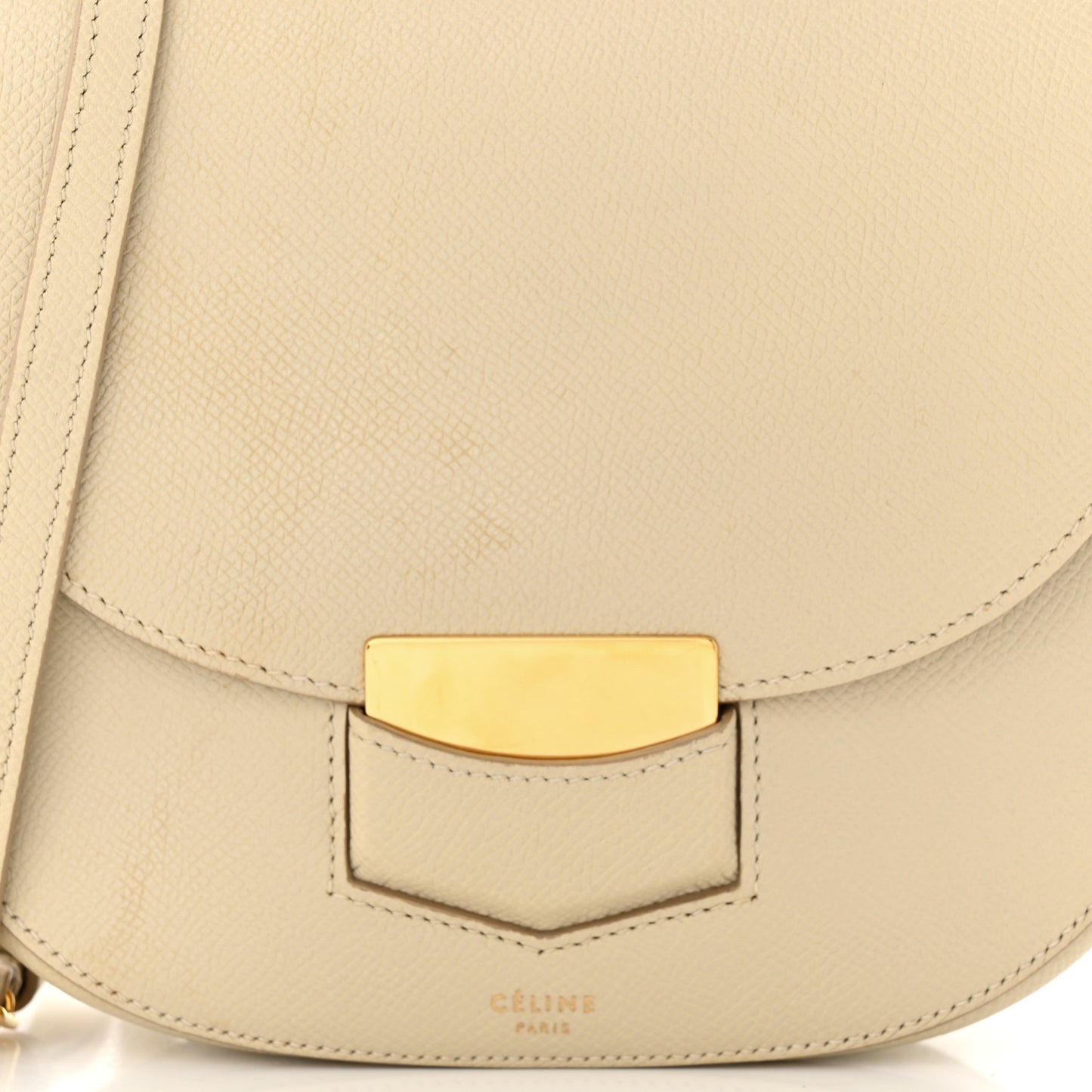 Grained Calfskin Small Trotteur Linen