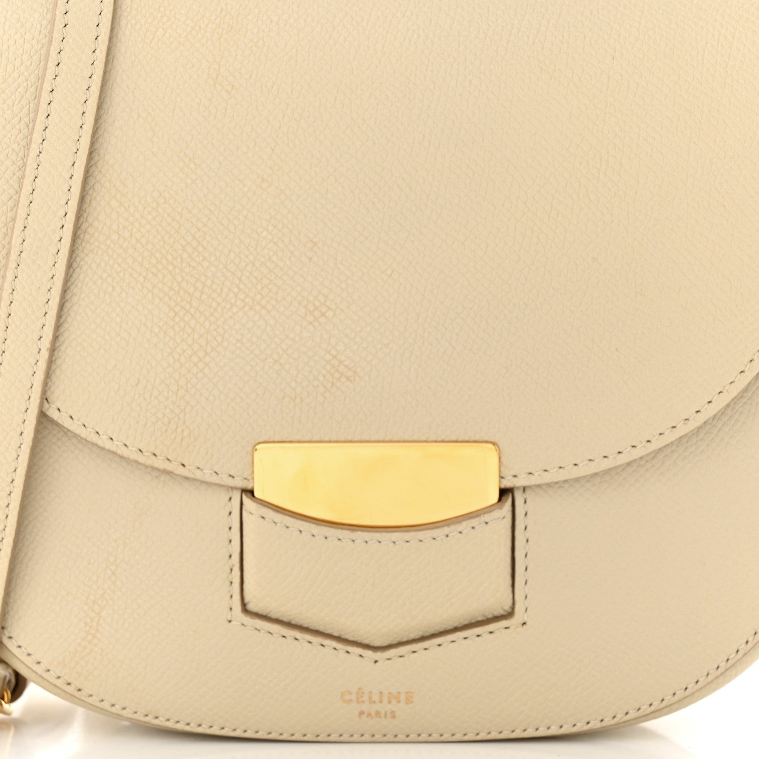 Celine Grained Calfskin Small Trotteur Linen 8 of 15