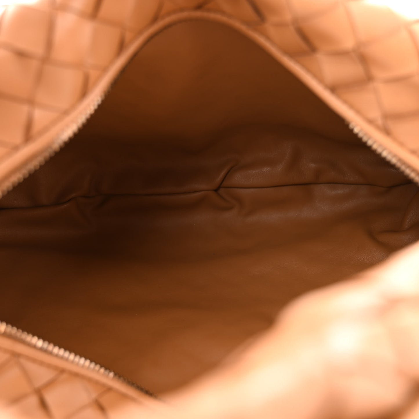 Nappa Intrecciato Teen Jodie Hobo Caramel