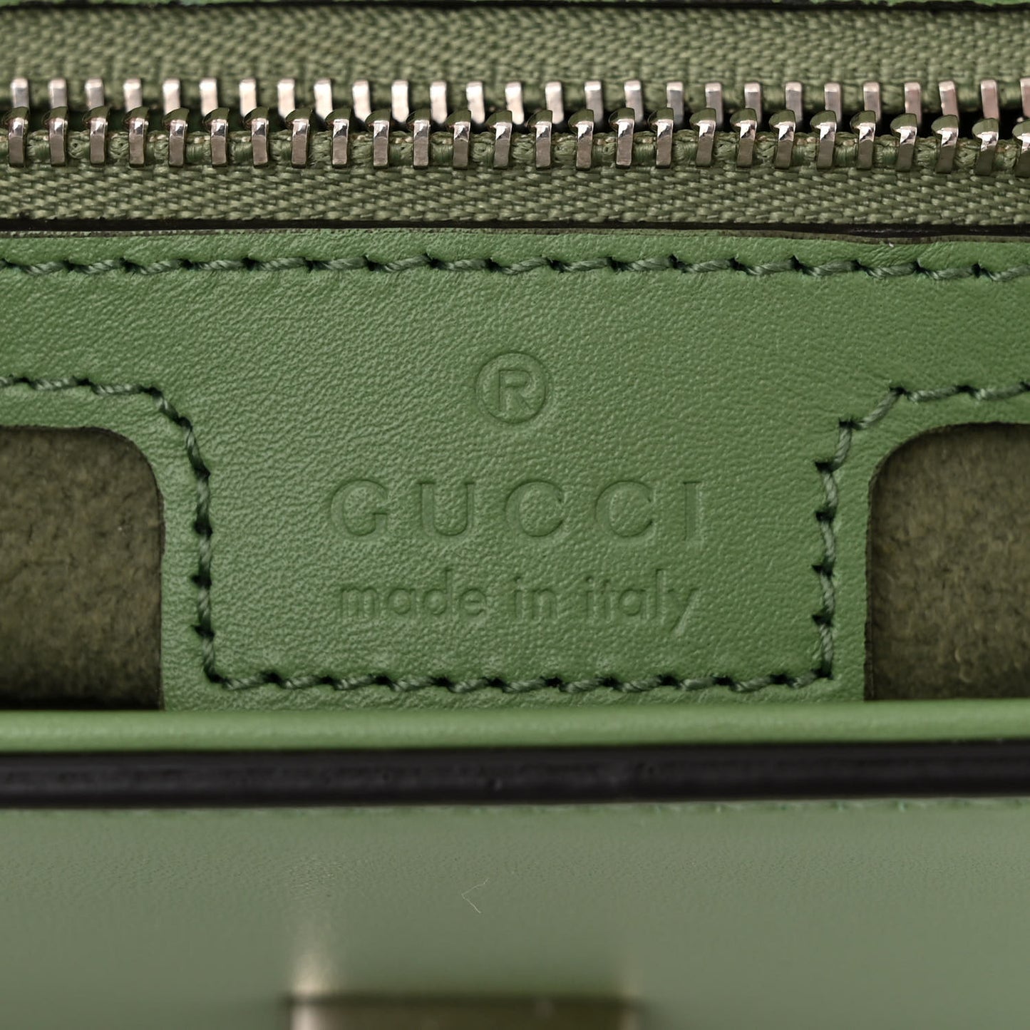 Calfskin Petite GG Mini Shoulder Bag Light Green