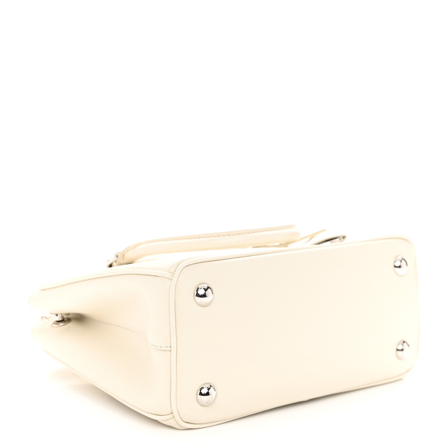 Prada Saffiano Lux Micro Galleria Shoulder Bag Talco 4 of 11