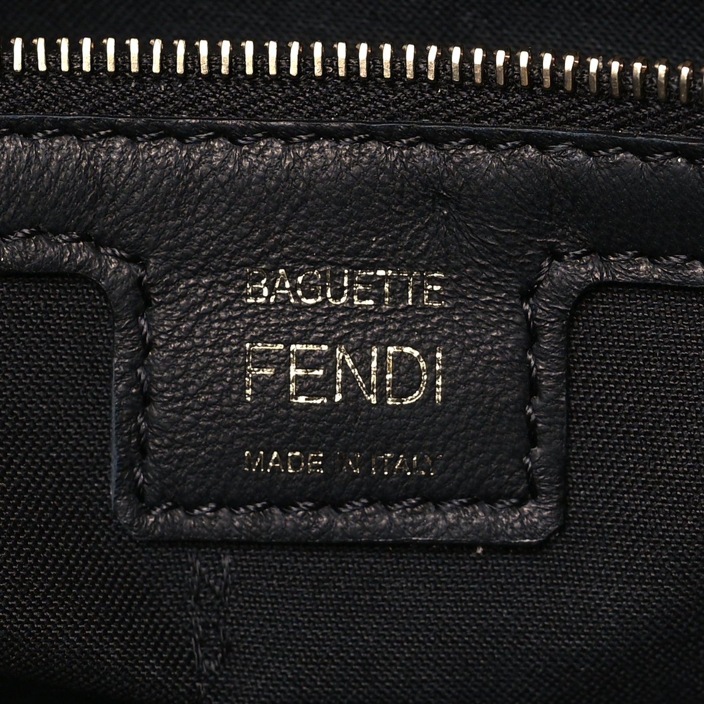 Nappa FF 1974 Embossed Baguette Black