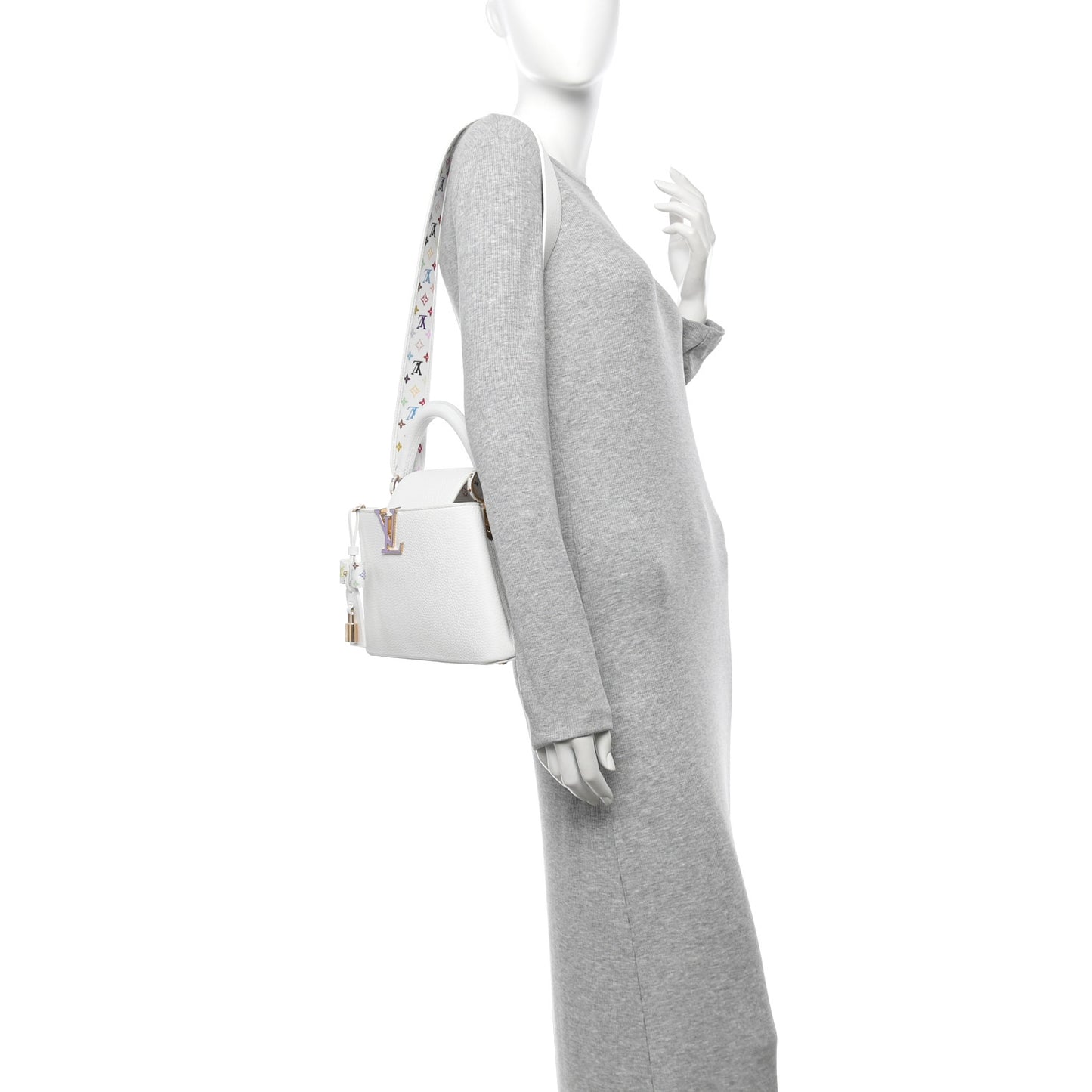 LV X TM Taurillon BB Capucines Blanc