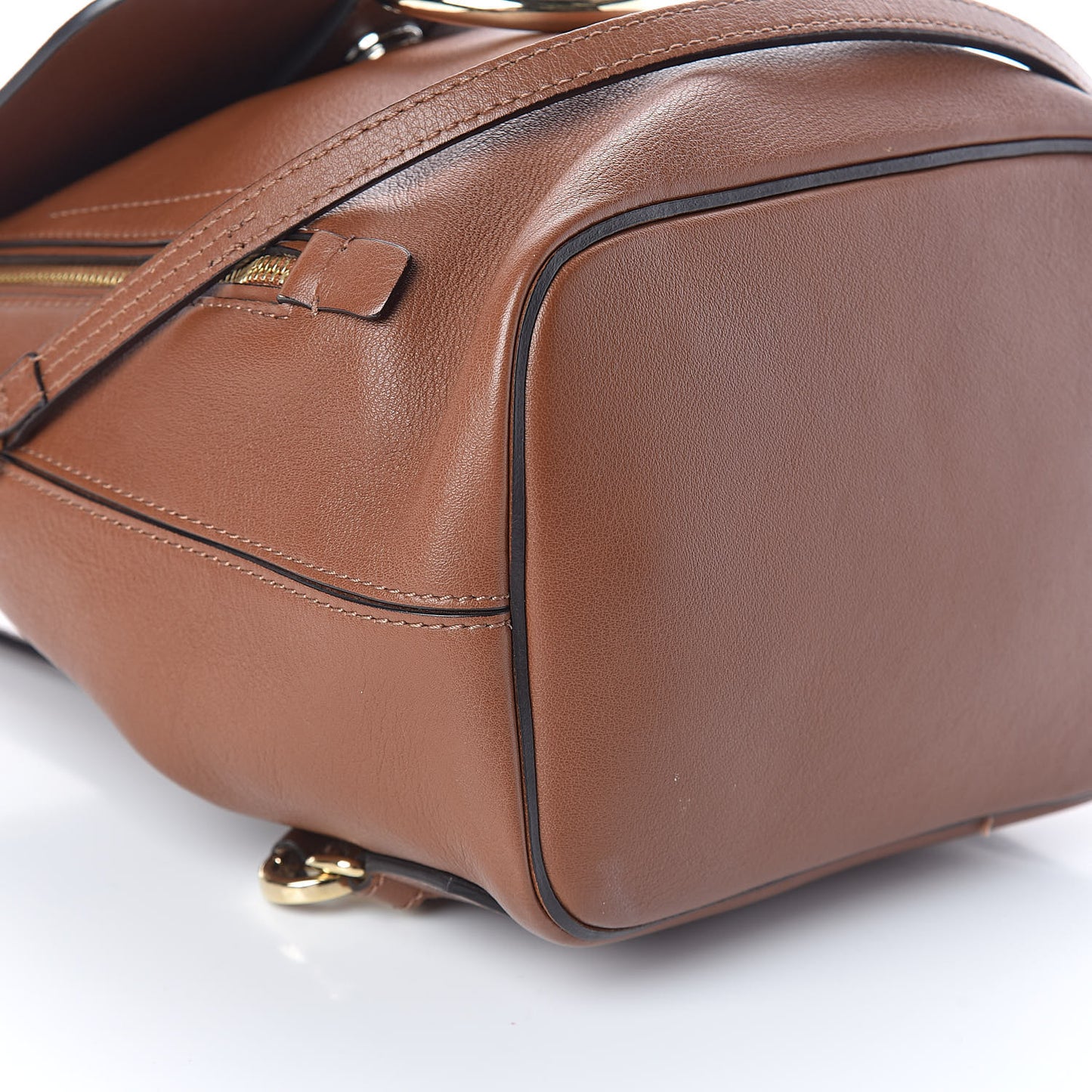 Suede Calfskin Small Faye Backpack Tan