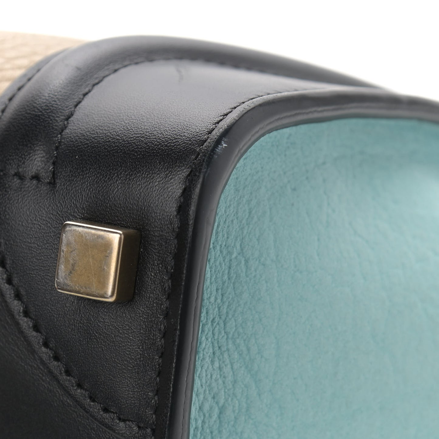 Bullhide Drummed Calfskin Micro Tri-Color Luggage Antarctic