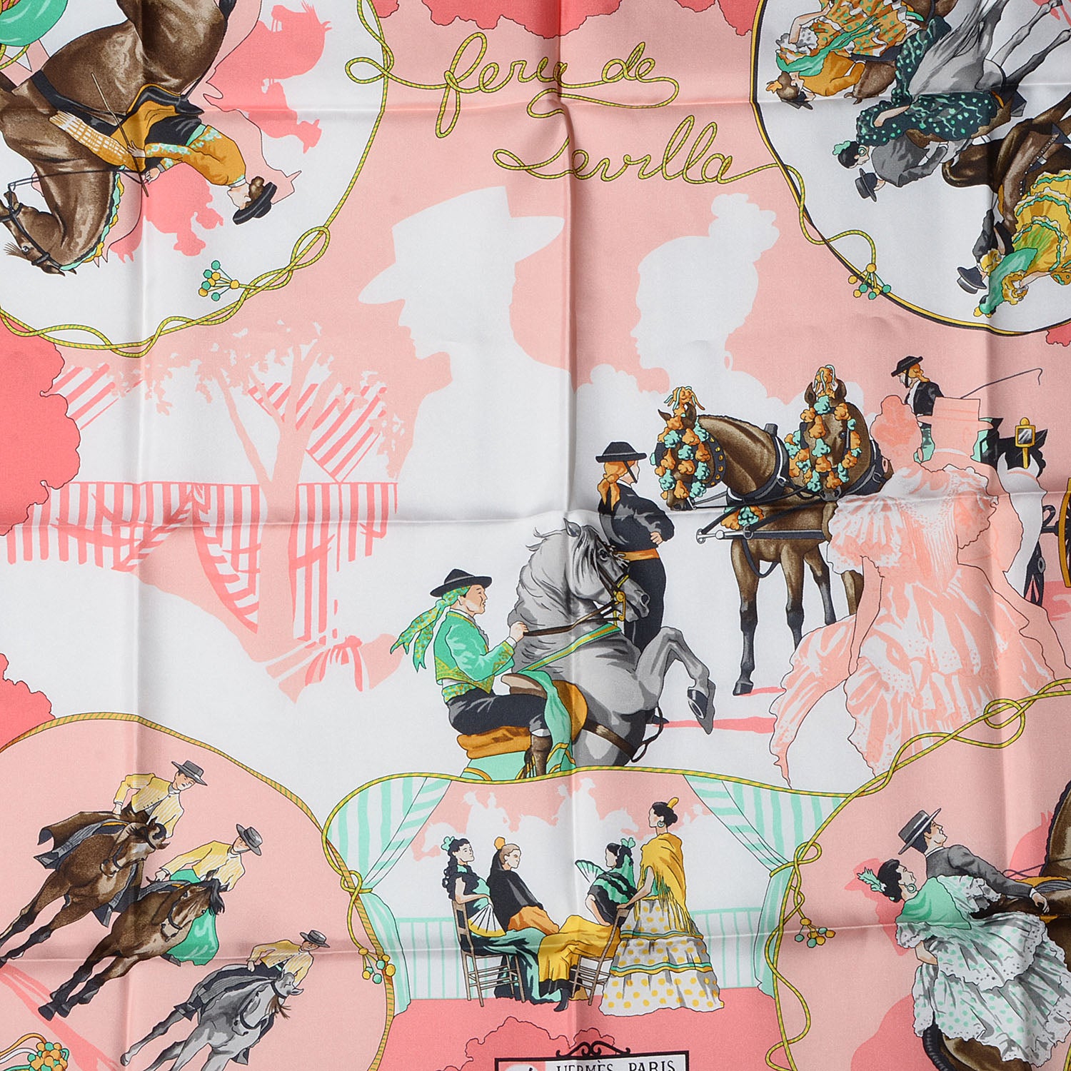 【セール中】　HERMES（エルメス）Feria de Sevillaカレ90 広尾店】エルメス HERMES カレ90 大判スカーフ FERIA DE SEVILLA