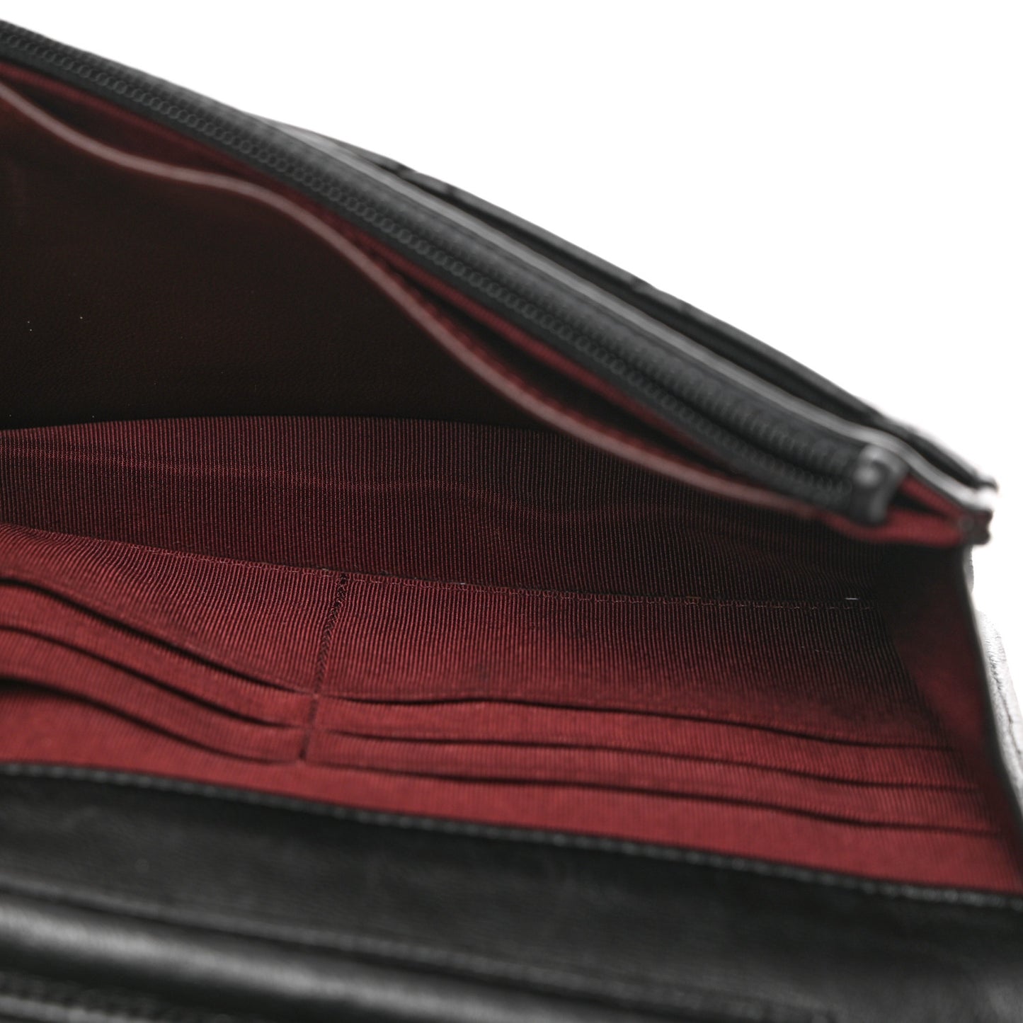 Lambskin Quilted Wallet On Chain WOC Black