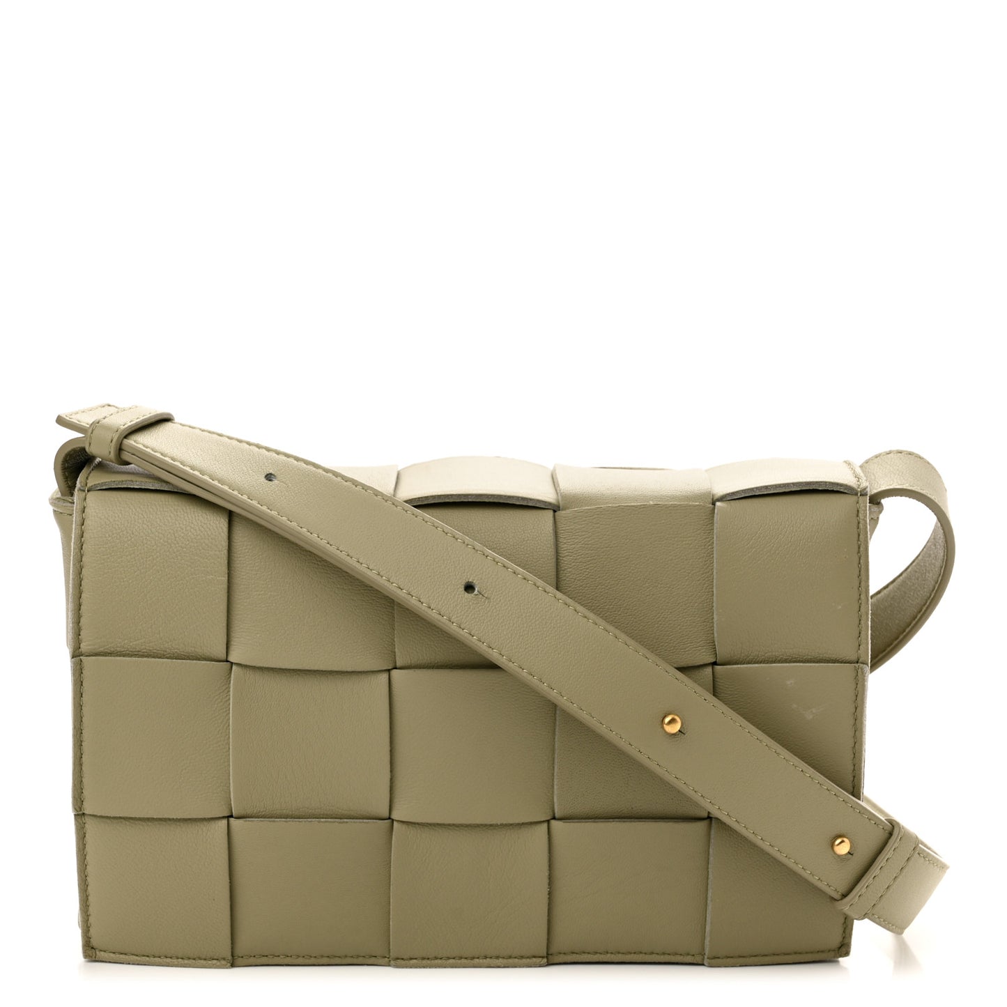 Lambskin Maxi Intrecciato Cassette Crossbody Bag Travertine