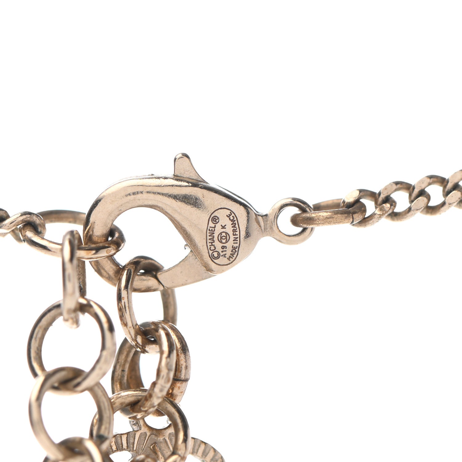 Chanel Crystal Heart Arrow Short Necklace Gold 5 of 5