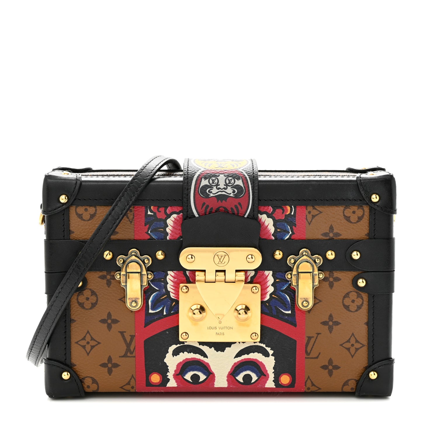Reverse Monogram Kabuki Petite Malle Black