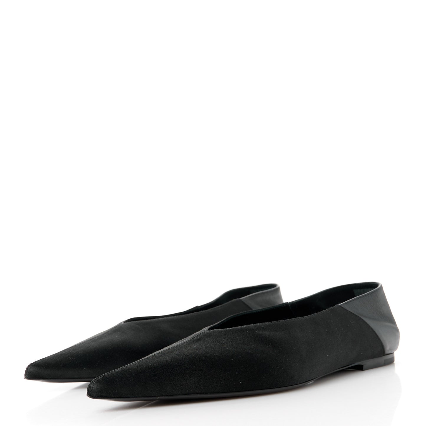 Patent Smooth Lambskin Anais Slingback Flats 38.5 Black