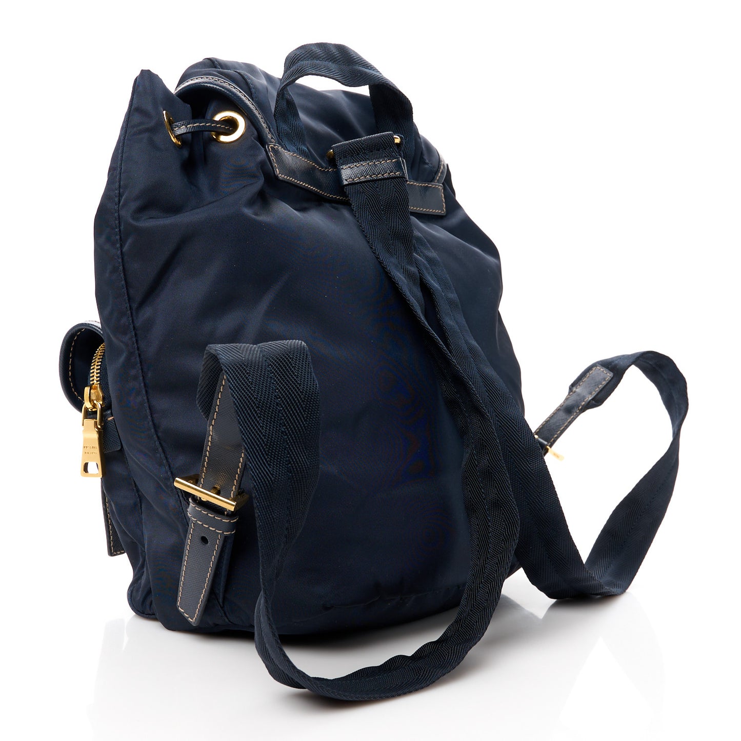 Tessuto Nylon Saffiano Vela Backpack Bleu