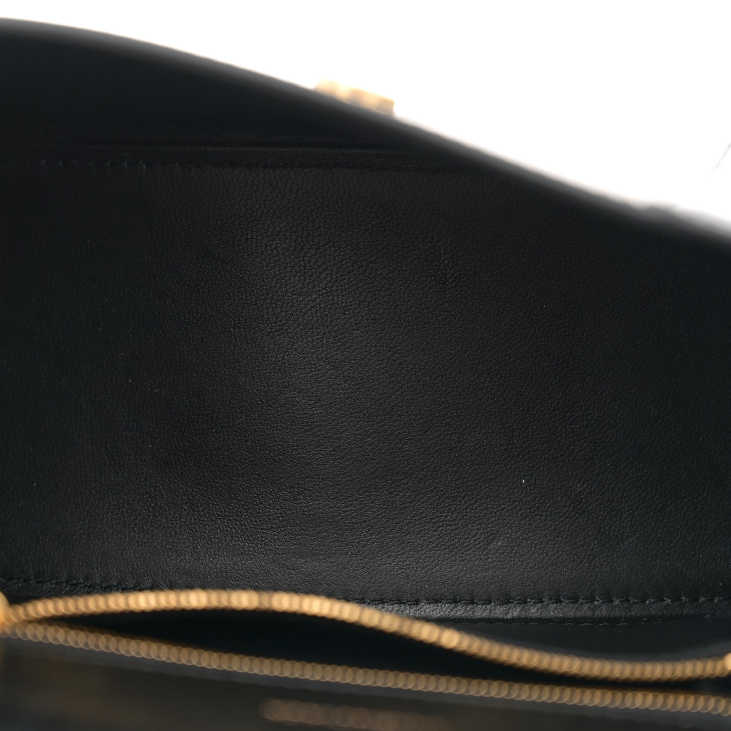 Shiny Box Calfskin Small Hourglass Top Handle Bag Black