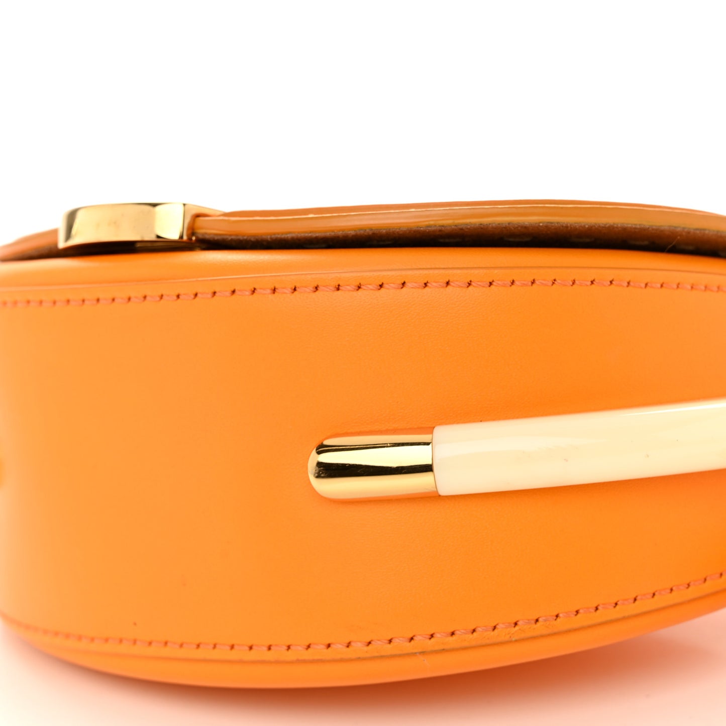 Vitello King Plexiglass Moonlight Shoulder Bag Clementine