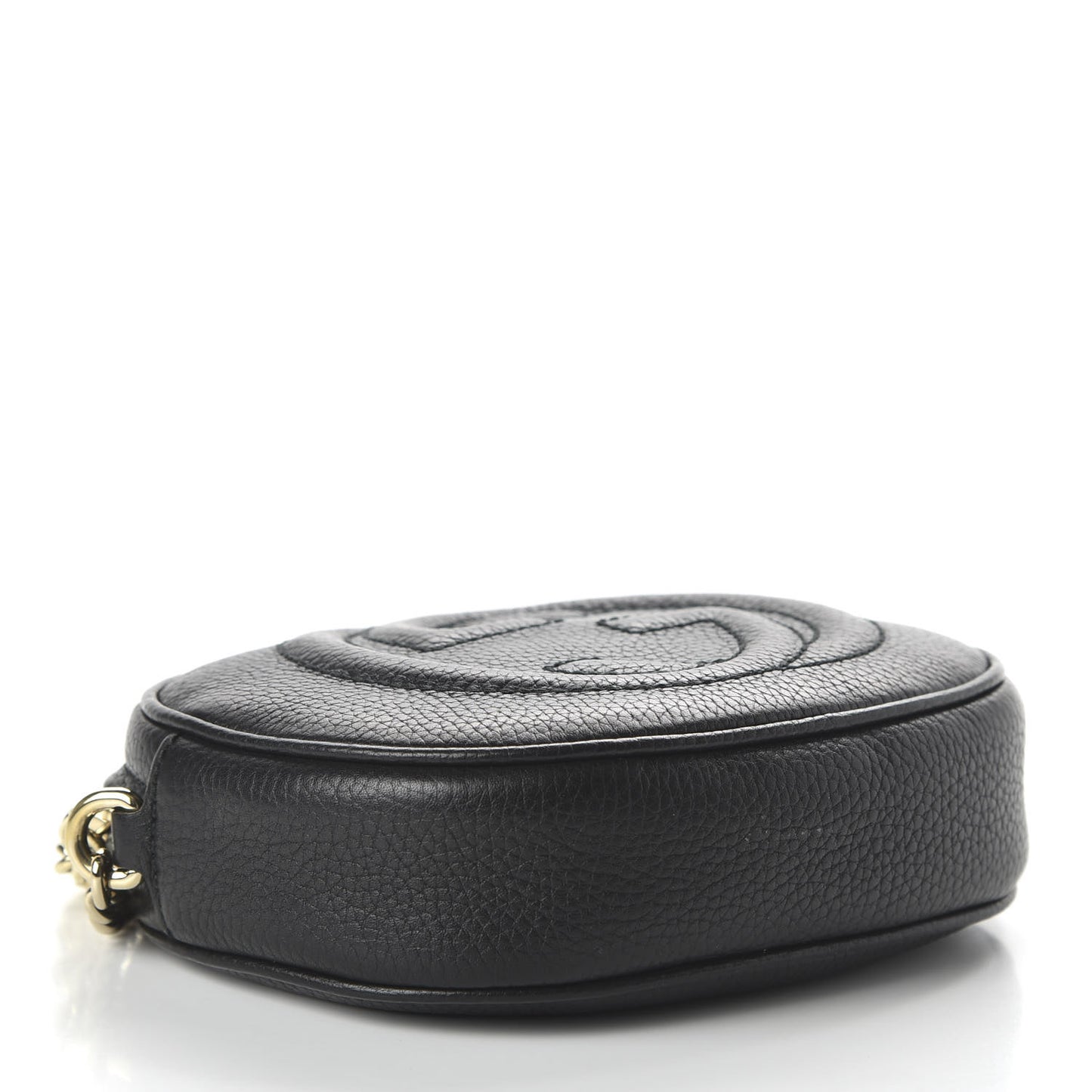 Pebbled Calfskin Mini Soho Chain Bag Black