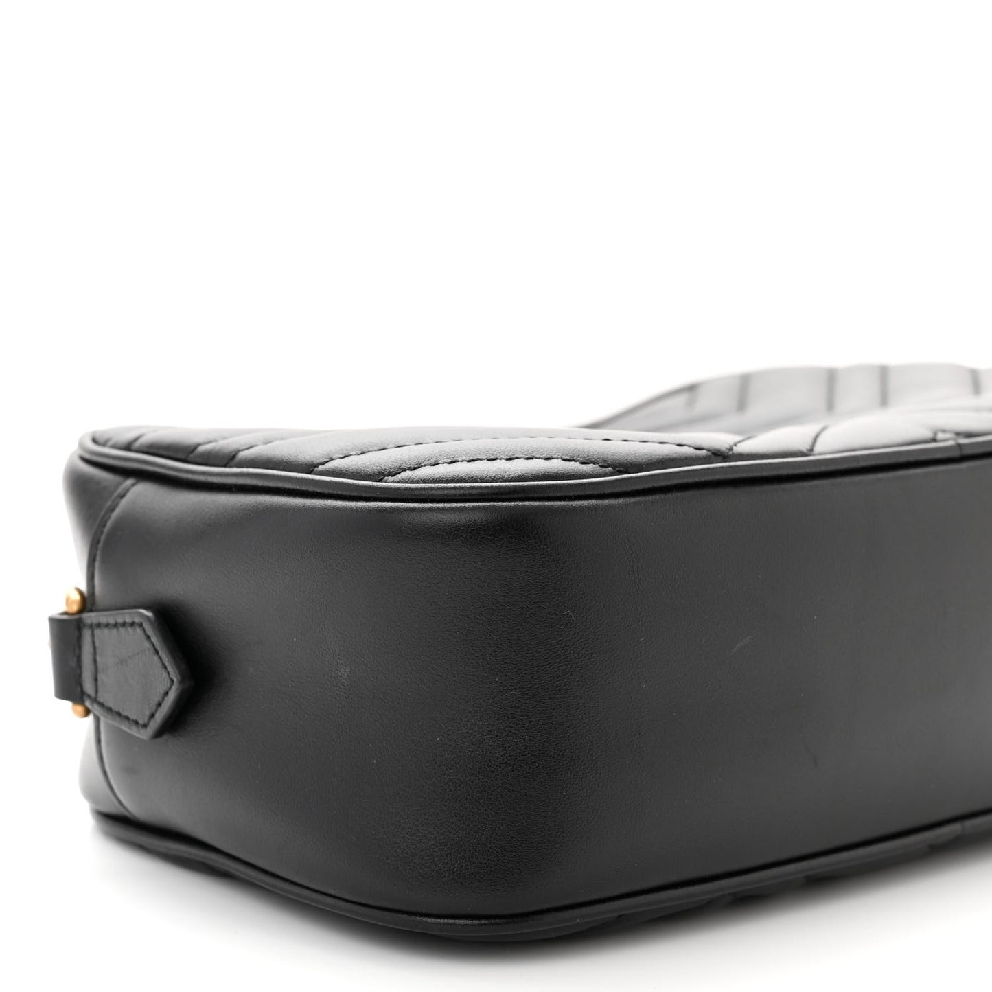 Calfskin Matelasse Small GG Marmont Chain Shoulder Bag Black