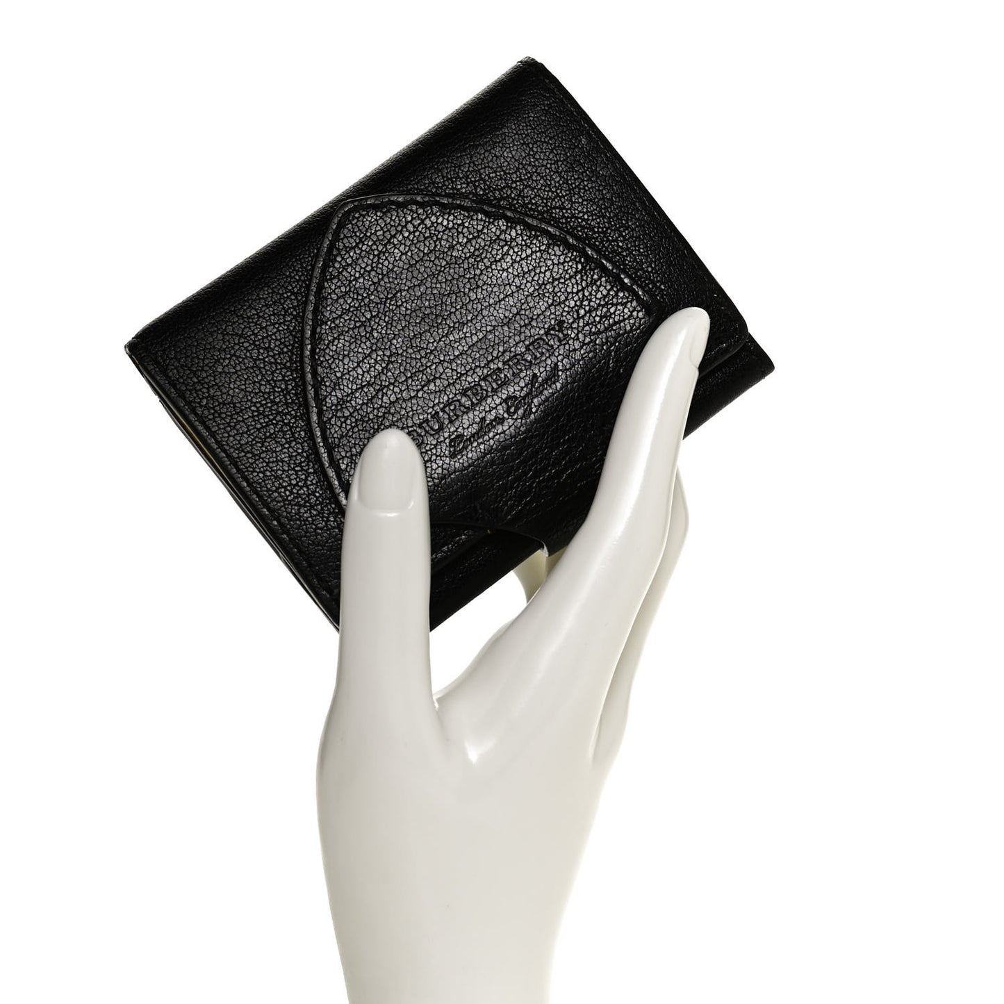 Grainy Calfskin Harlow Bifold Wallet Black