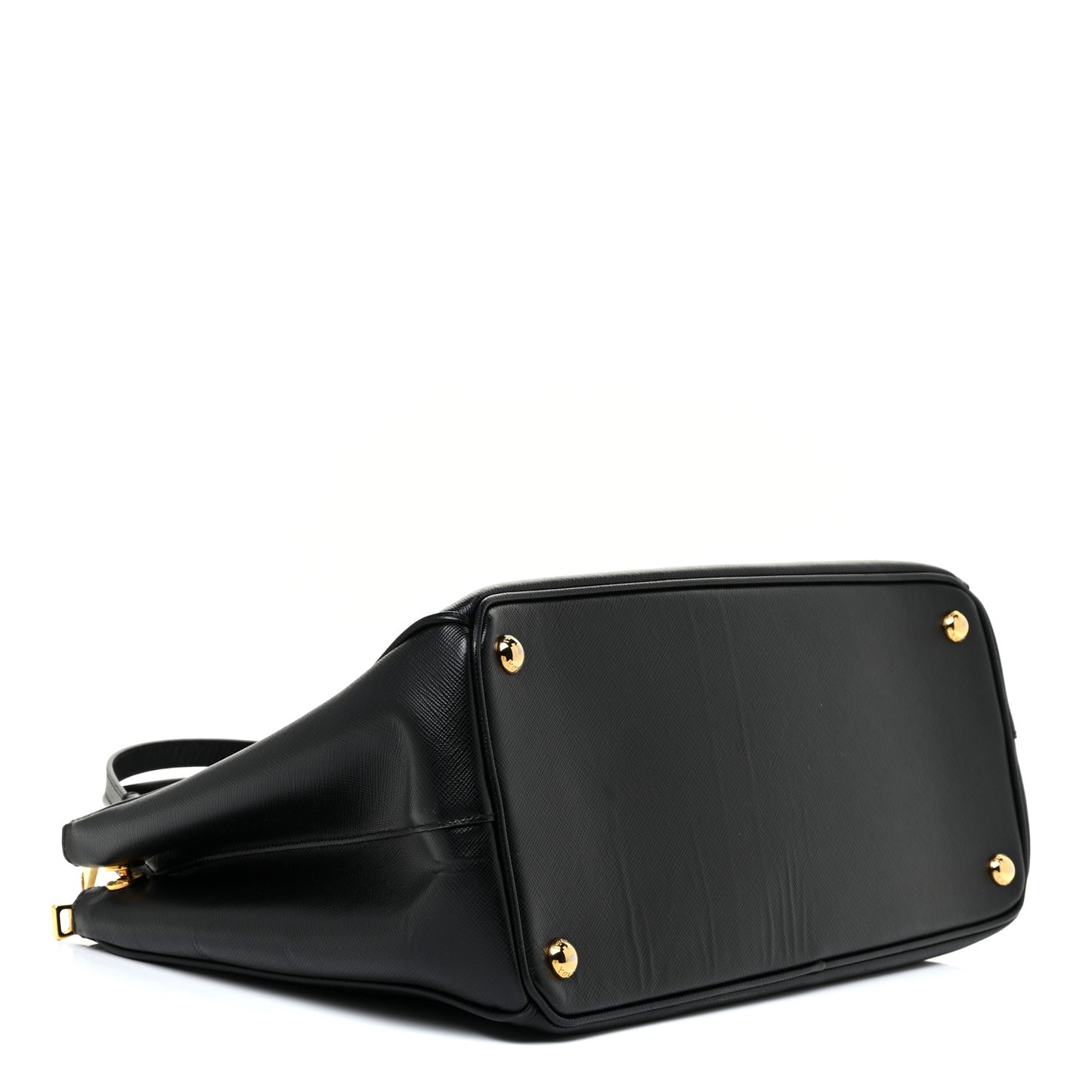 Saffiano Medium Galleria Double Zip Tote Black