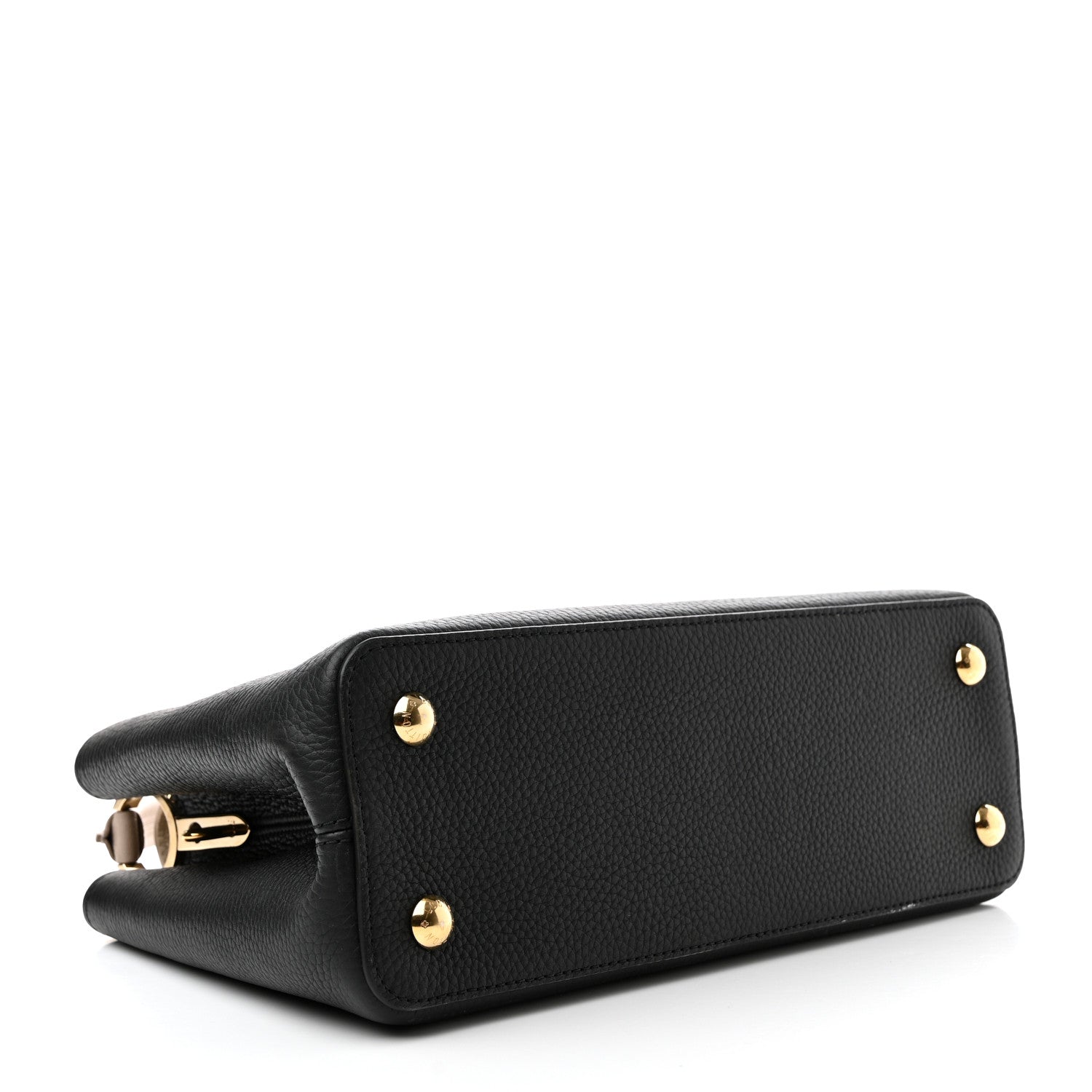 Louis Vuitton Taurillon Flower Chain Capucines MM Black Galet Gray Pearly Cream 4 of 11